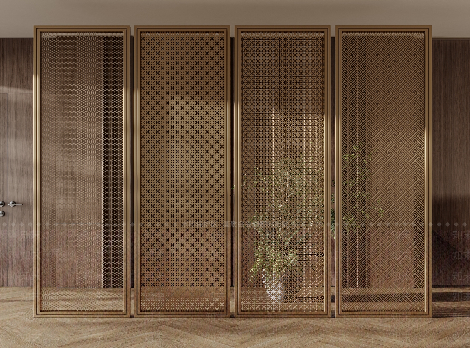 新中式屏风3D模型下载【ID:1194803635】