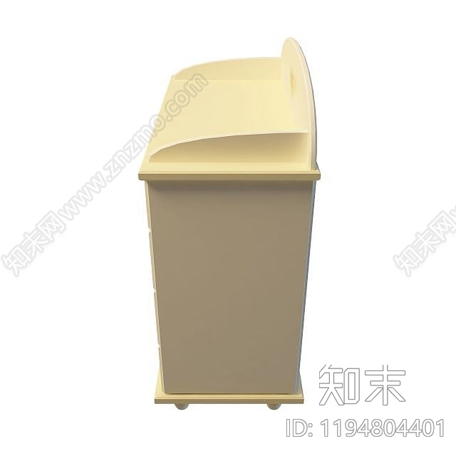现代卧室多抽屉边柜3D模型下载【ID:1194804401】