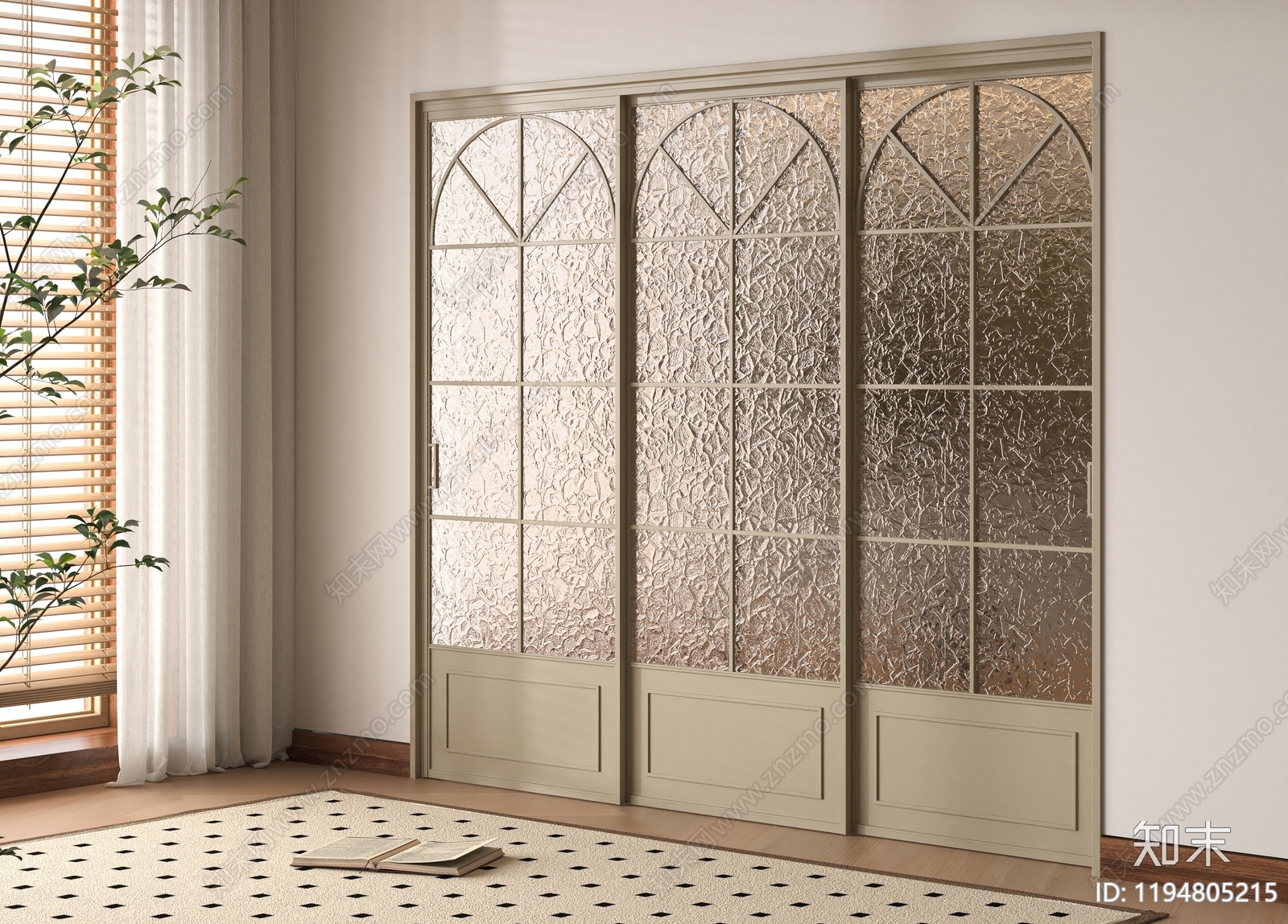 现代北欧推拉门3D模型下载【ID:1194805215】