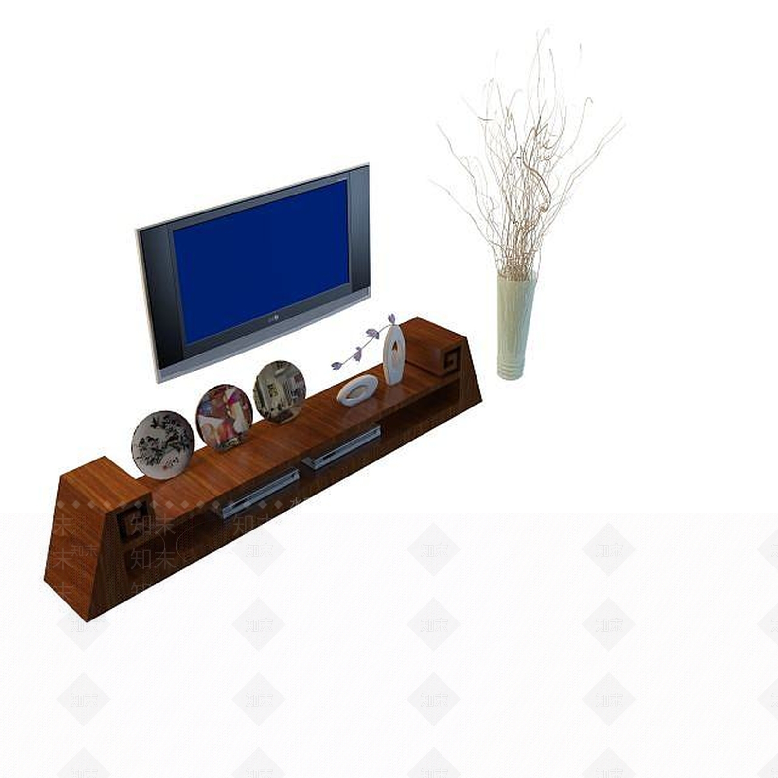 现代电视柜3D模型下载【ID:1194805460】