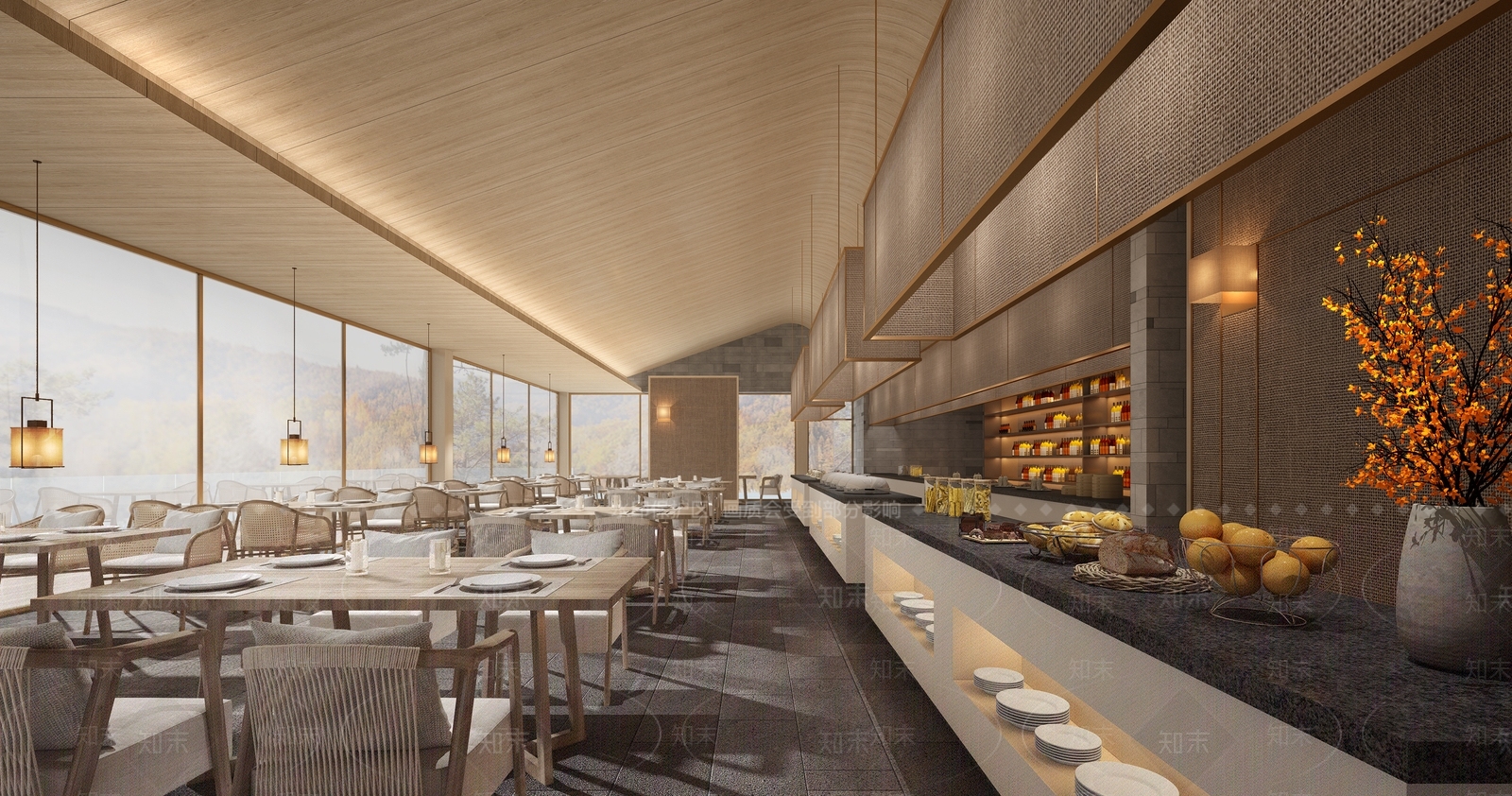 现代侘寂其他餐饮空间3D模型下载【ID:1194805698】