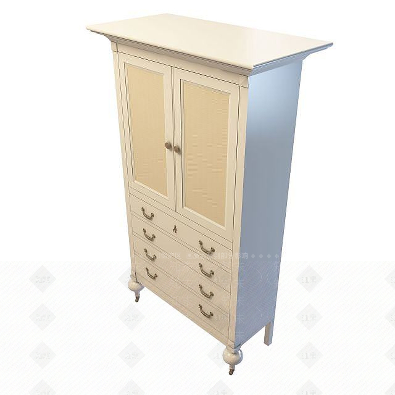 现代办公边柜3D模型下载【ID:1194806364】