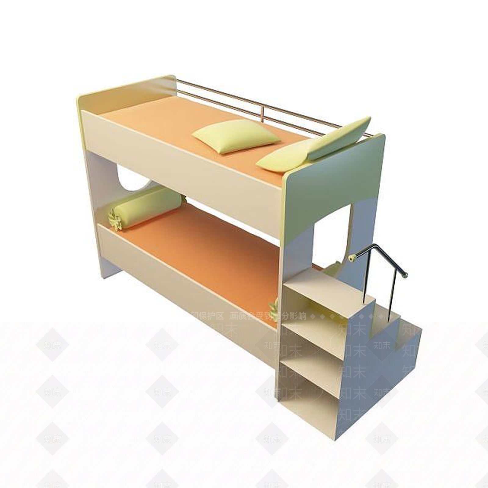 现代学生床3D模型下载【ID:1194806471】