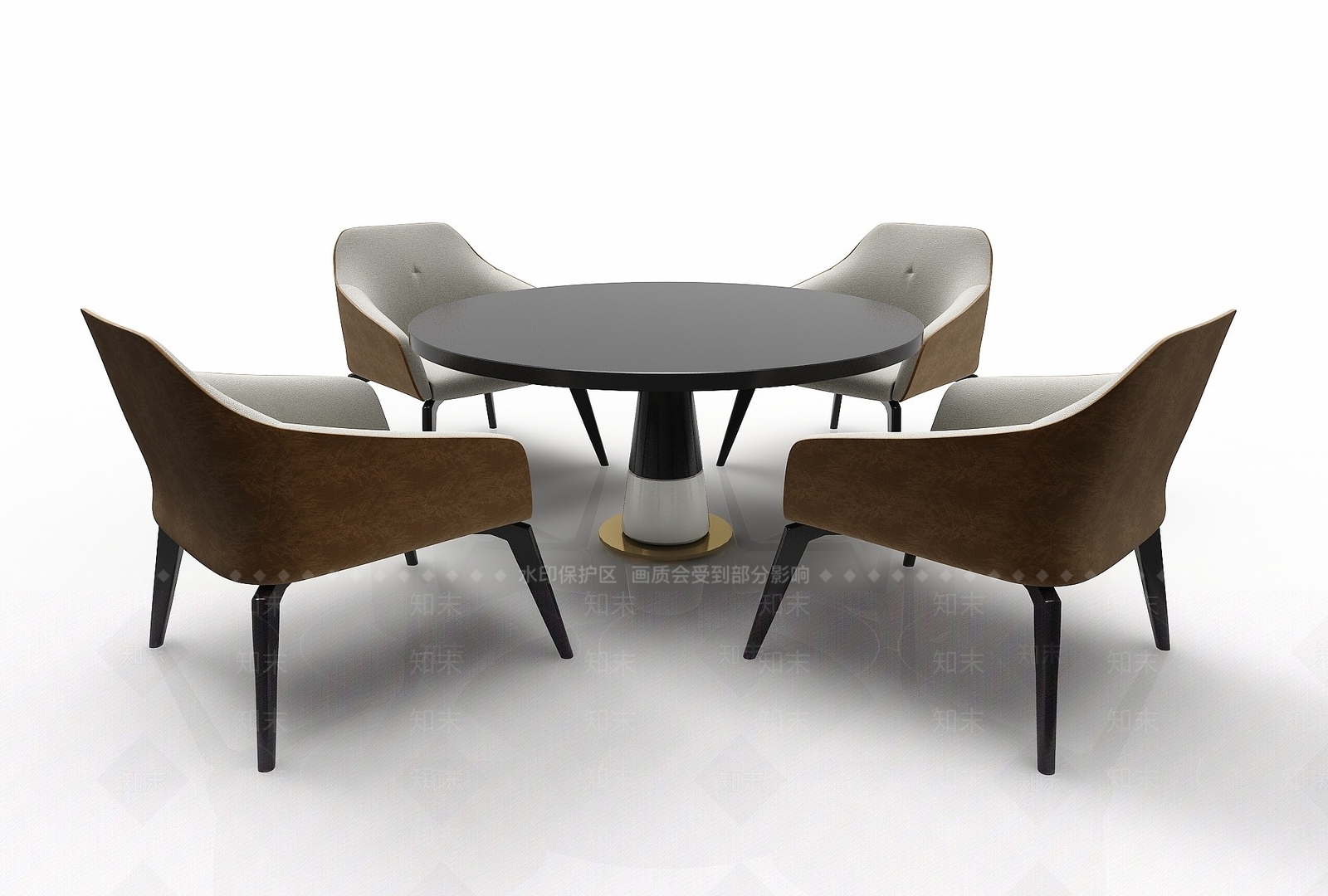 现代风格餐桌3D模型下载【ID:1194808178】