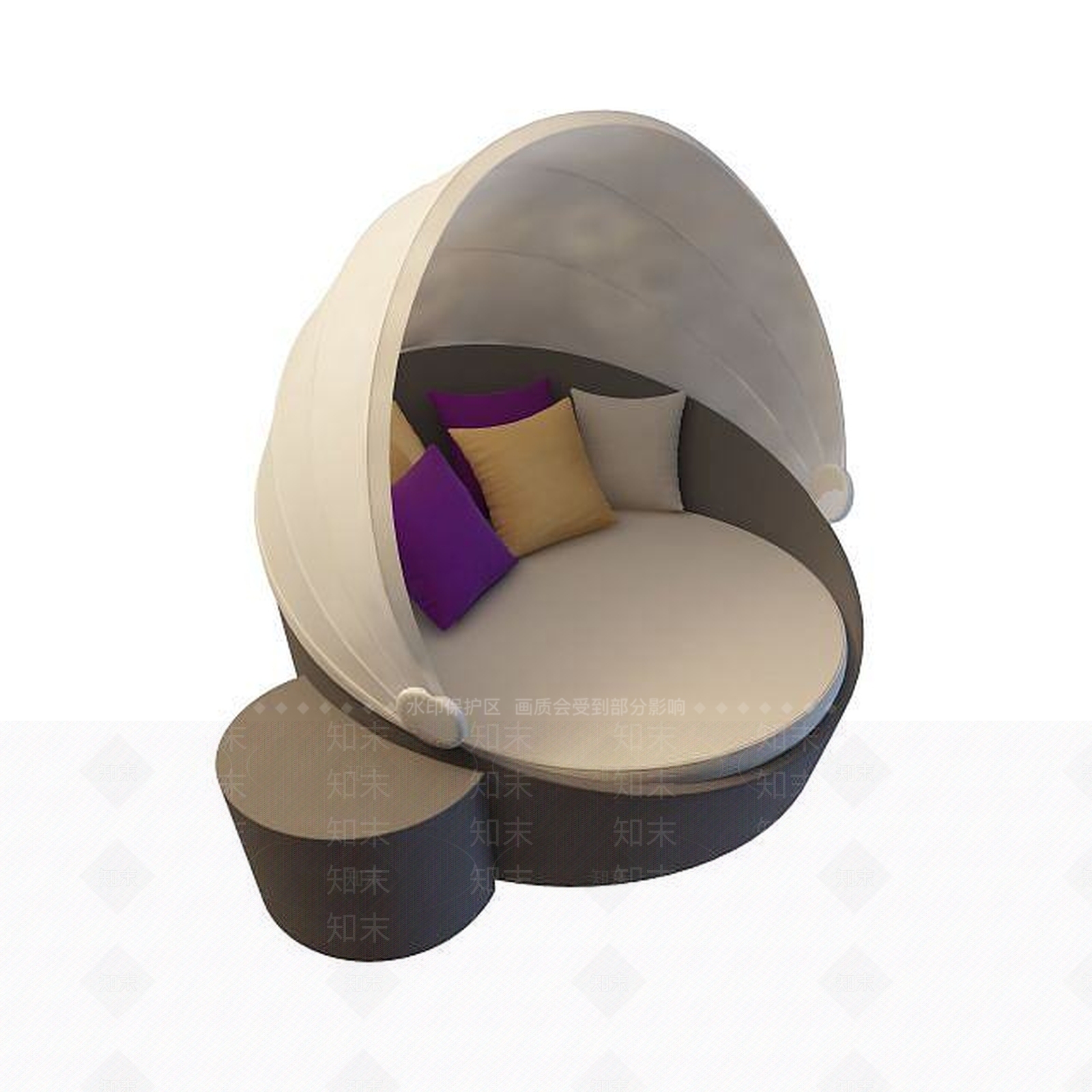 现代太阳床3D模型下载【ID:1194808393】