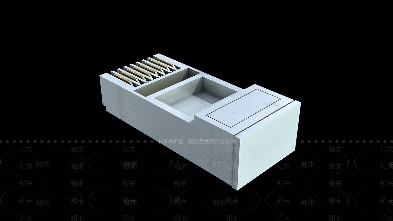 现代水晶头3D模型下载【ID:1194808521】