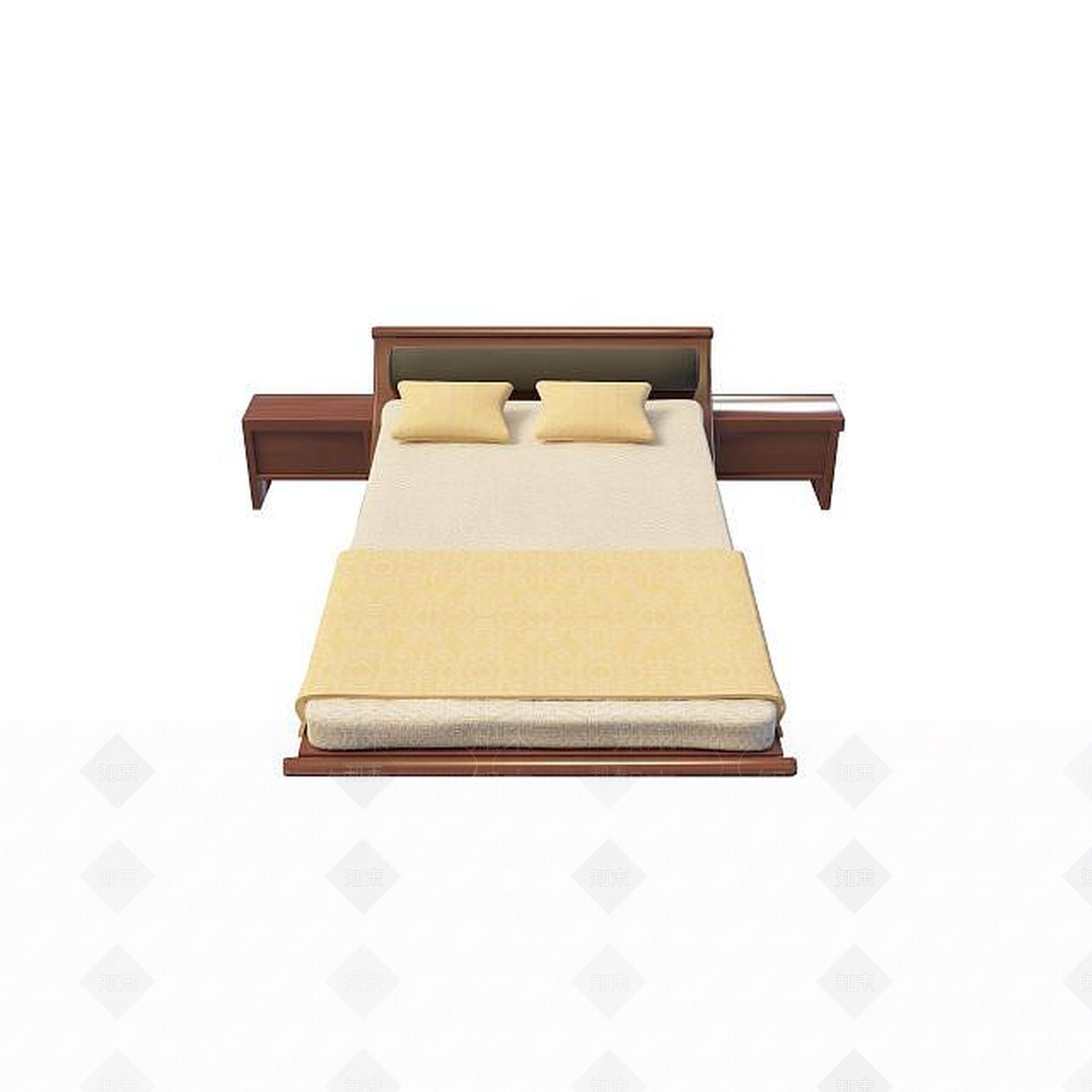 中式床3D模型下载【ID:1194809868】