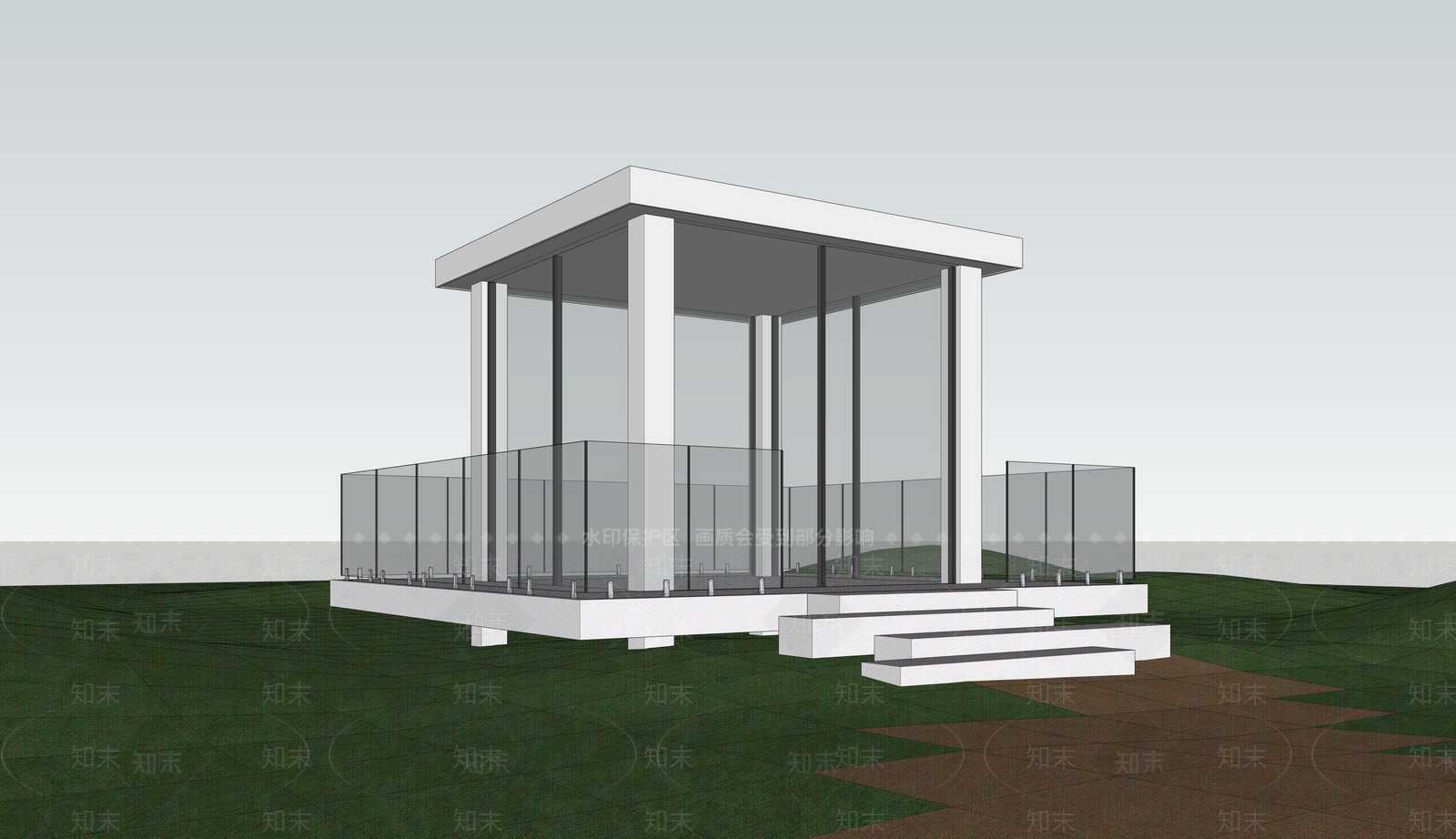 现代小公建SU模型下载【ID:1194810697】