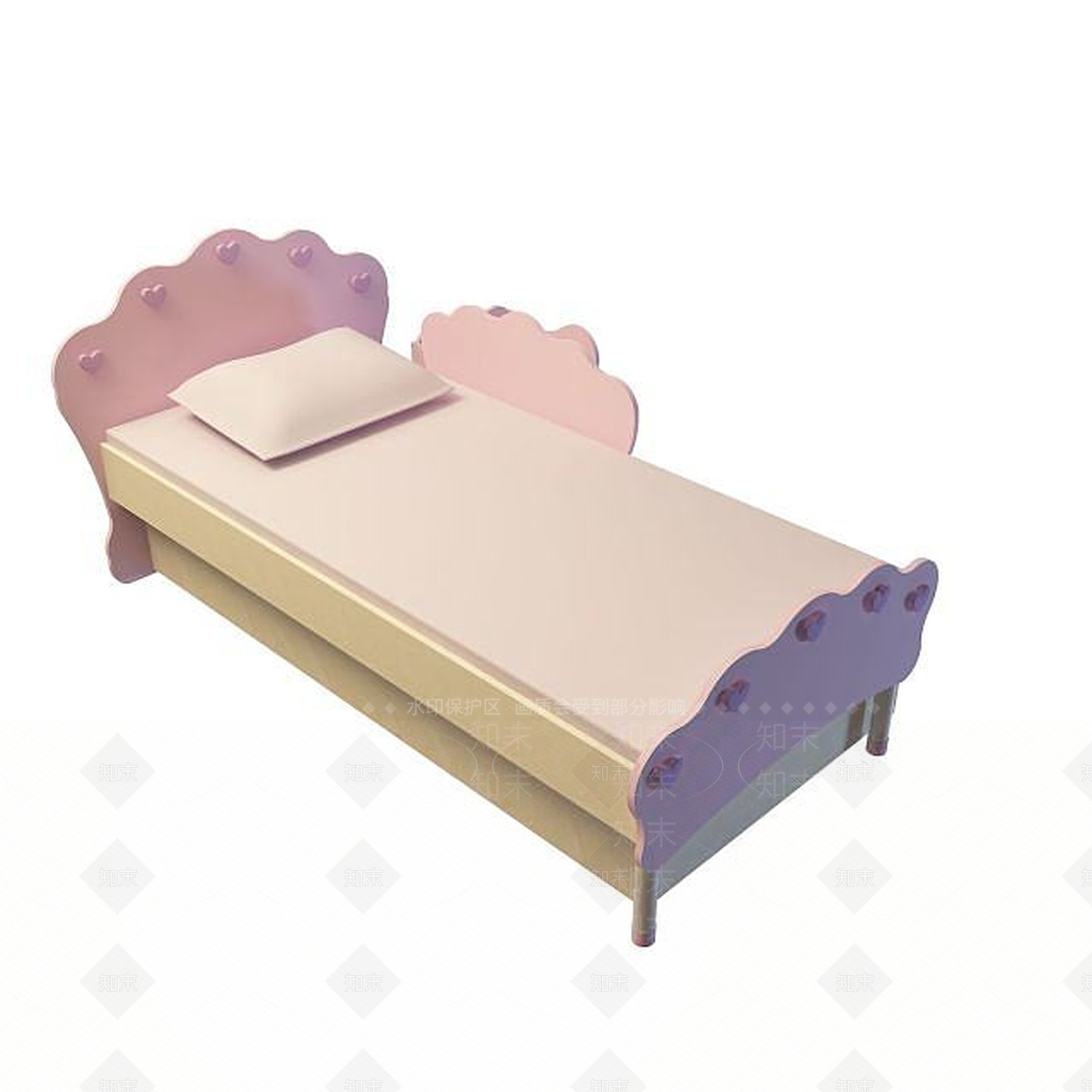 现代婴儿床3D模型下载【ID:1194812243】