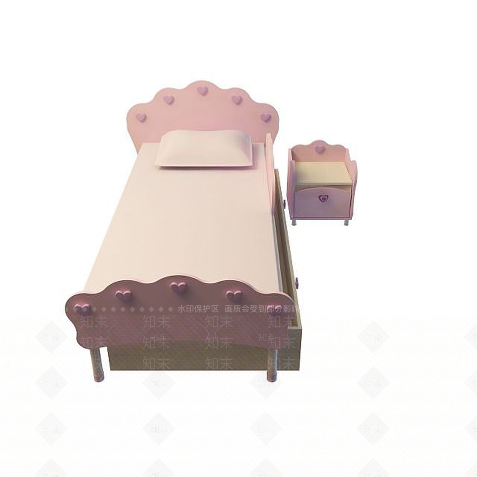 现代婴儿床3D模型下载【ID:1194812243】
