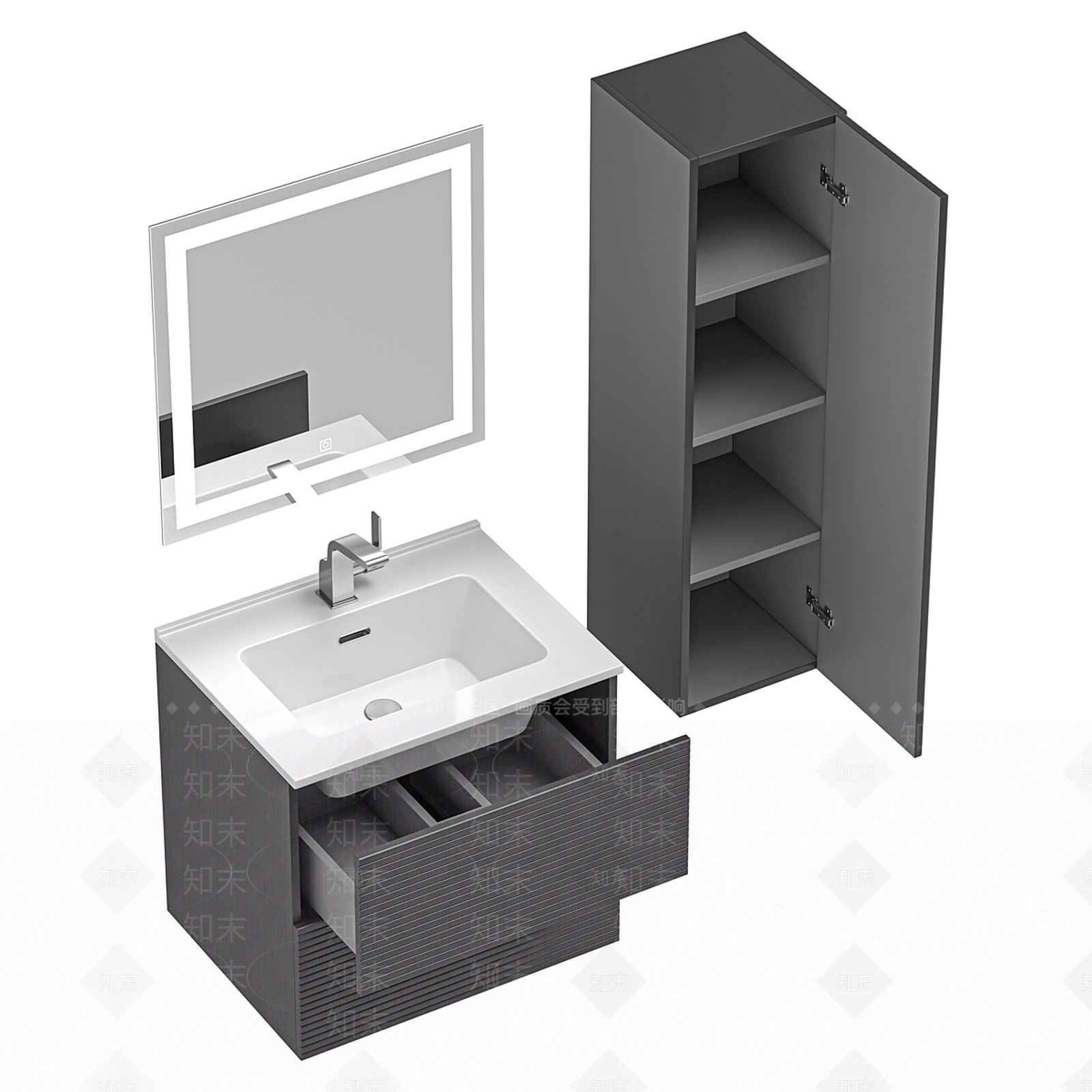 浴室柜3D模型下载【ID:1194812344】