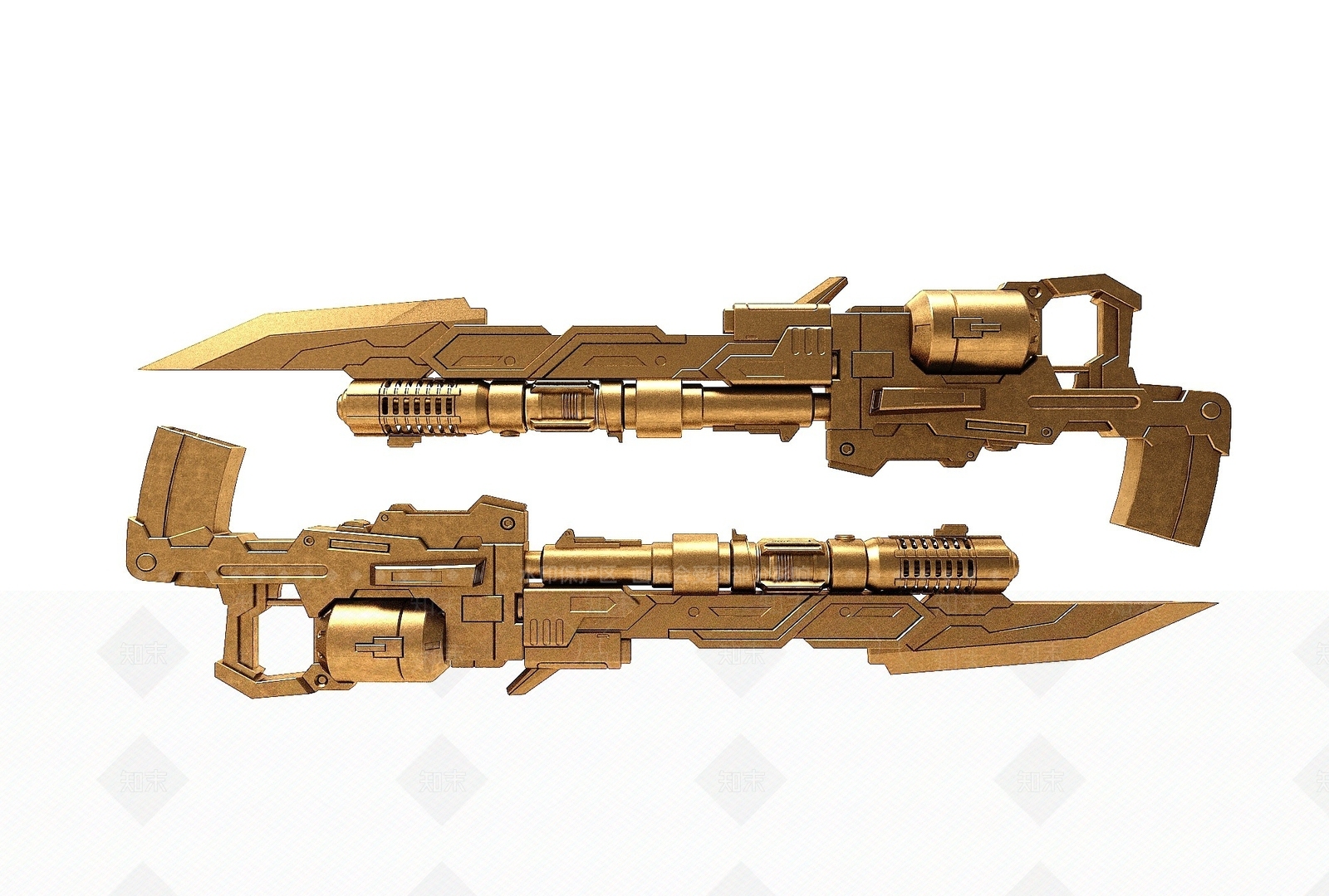 现代风格金属枪3D模型下载【ID:1194813032】