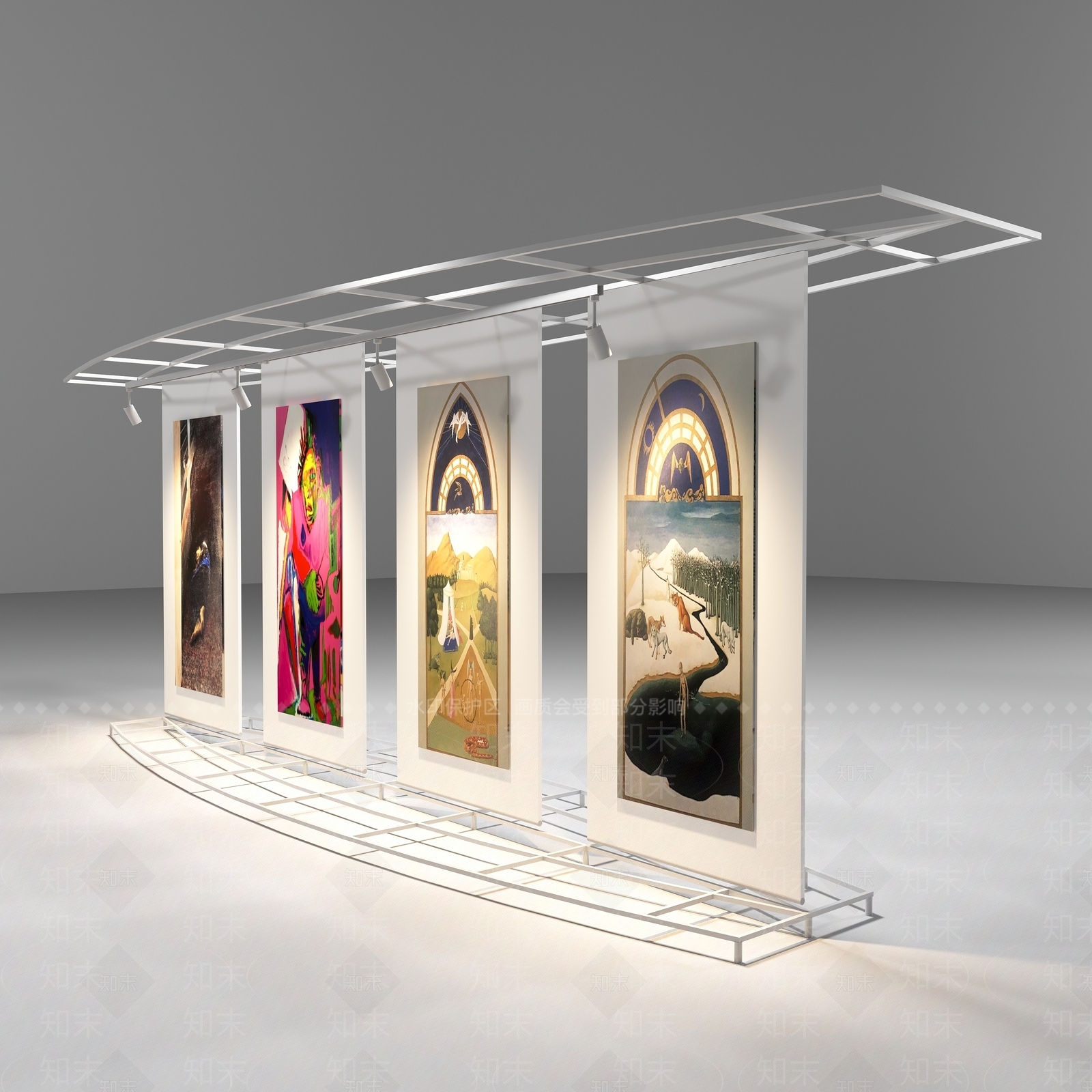 现代展架3D模型下载【ID:1194813007】