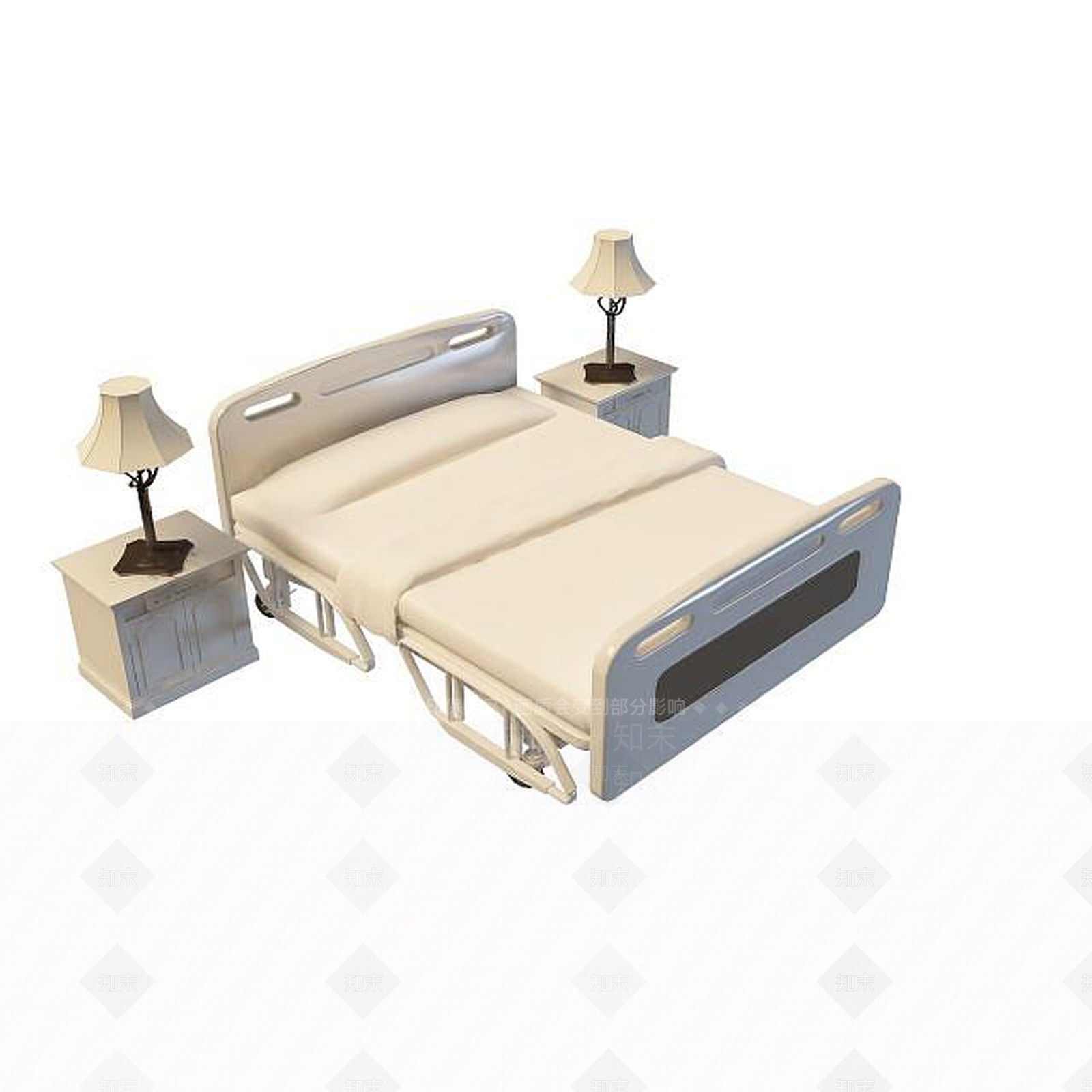 现代医院病床3D模型下载【ID:1194813498】