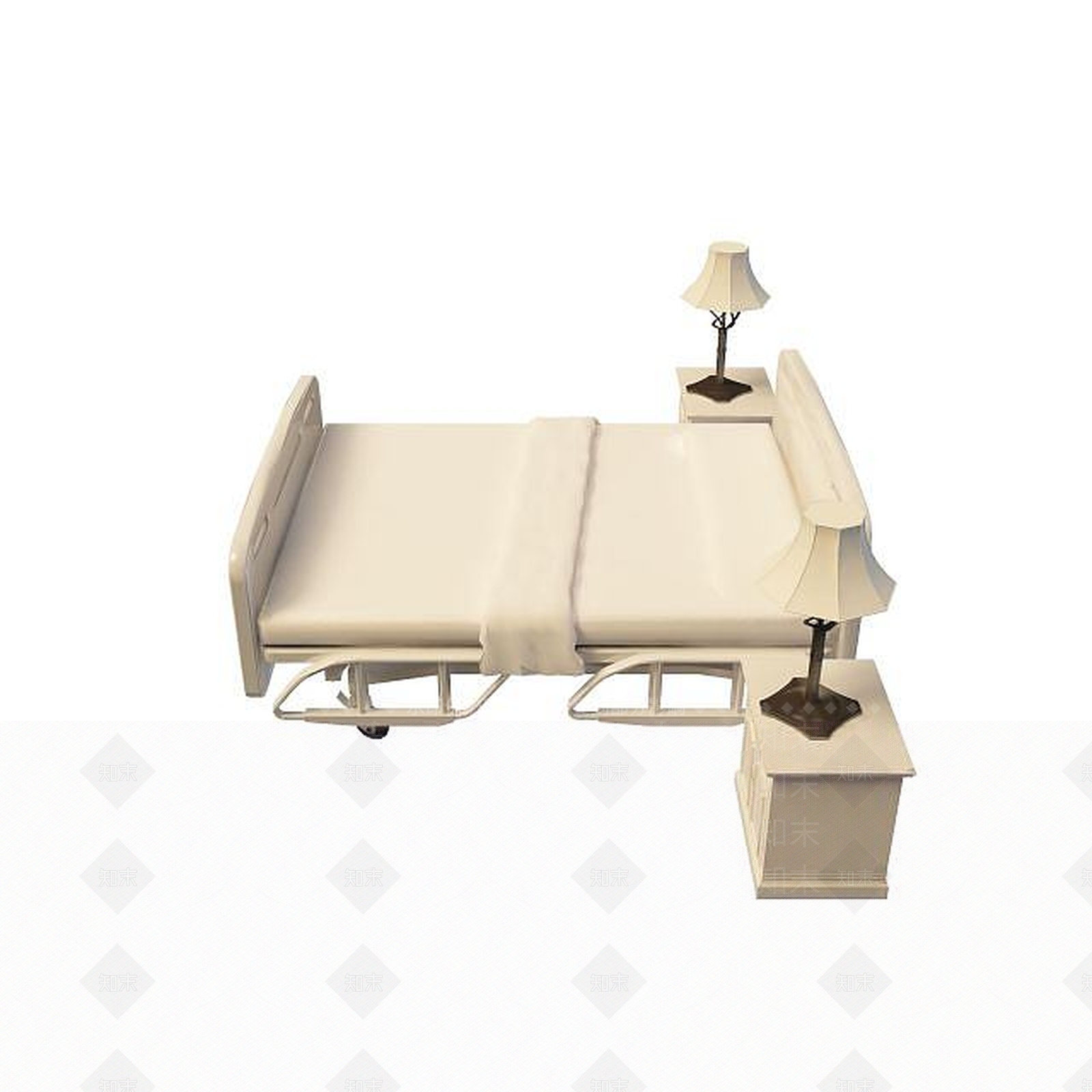 现代医院病床3D模型下载【ID:1194813498】