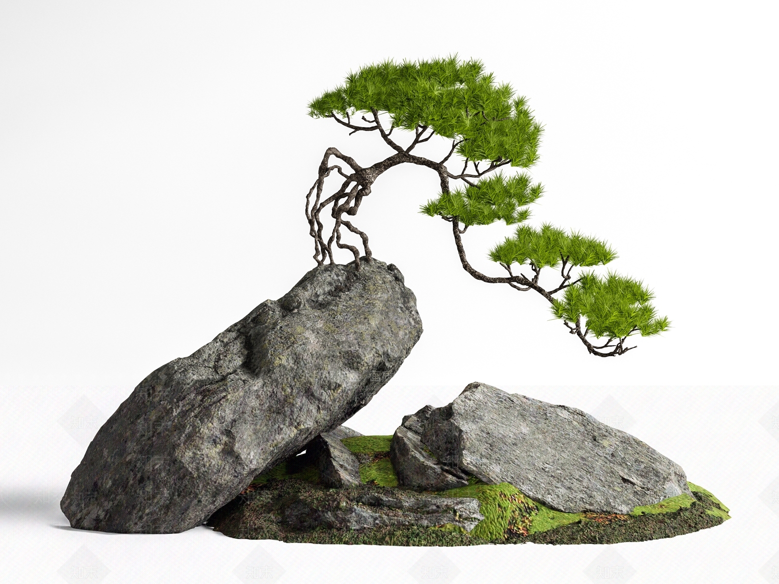 新中式石头SU模型下载【ID:1194814504】