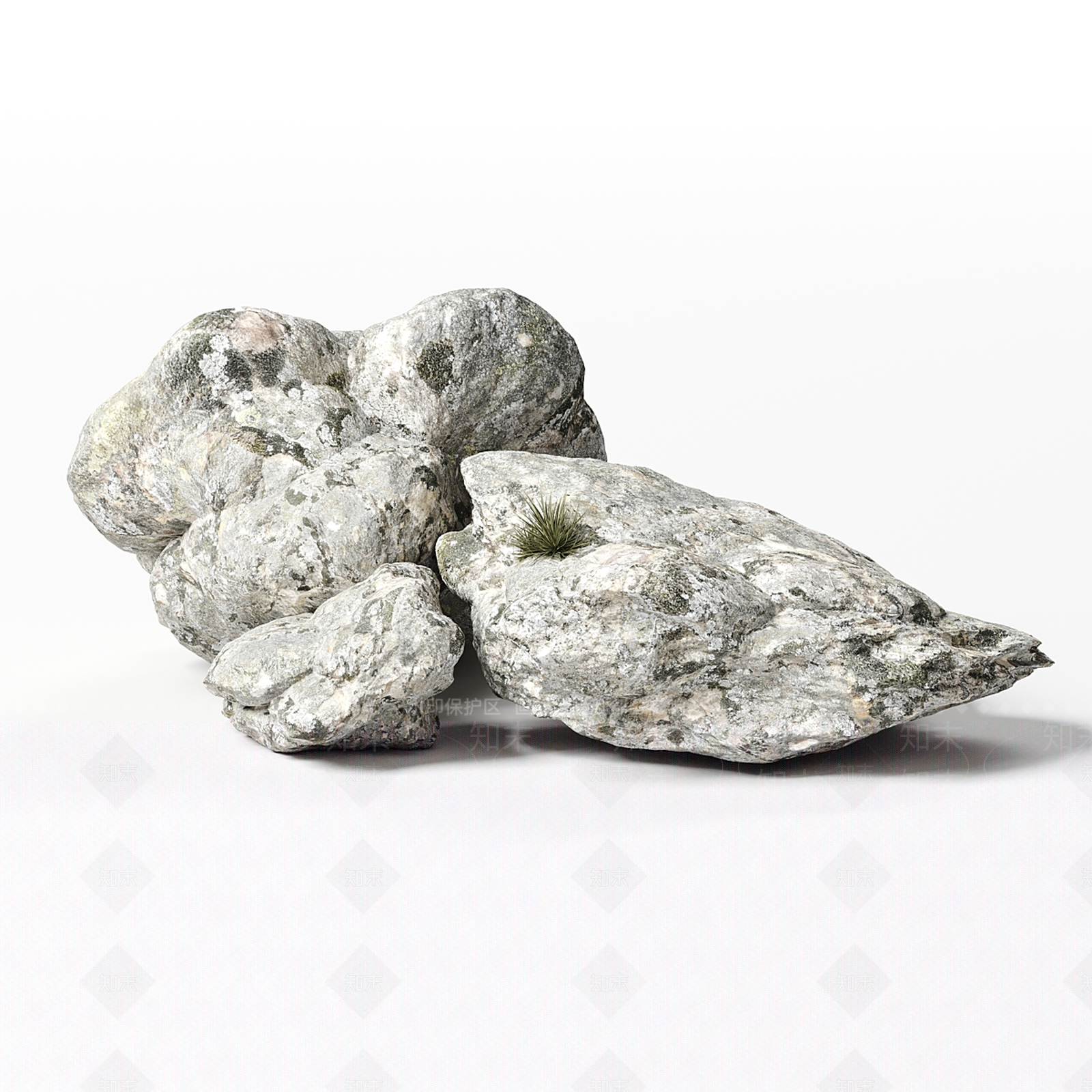 新中式现代石头3D模型下载【ID:1194815085】