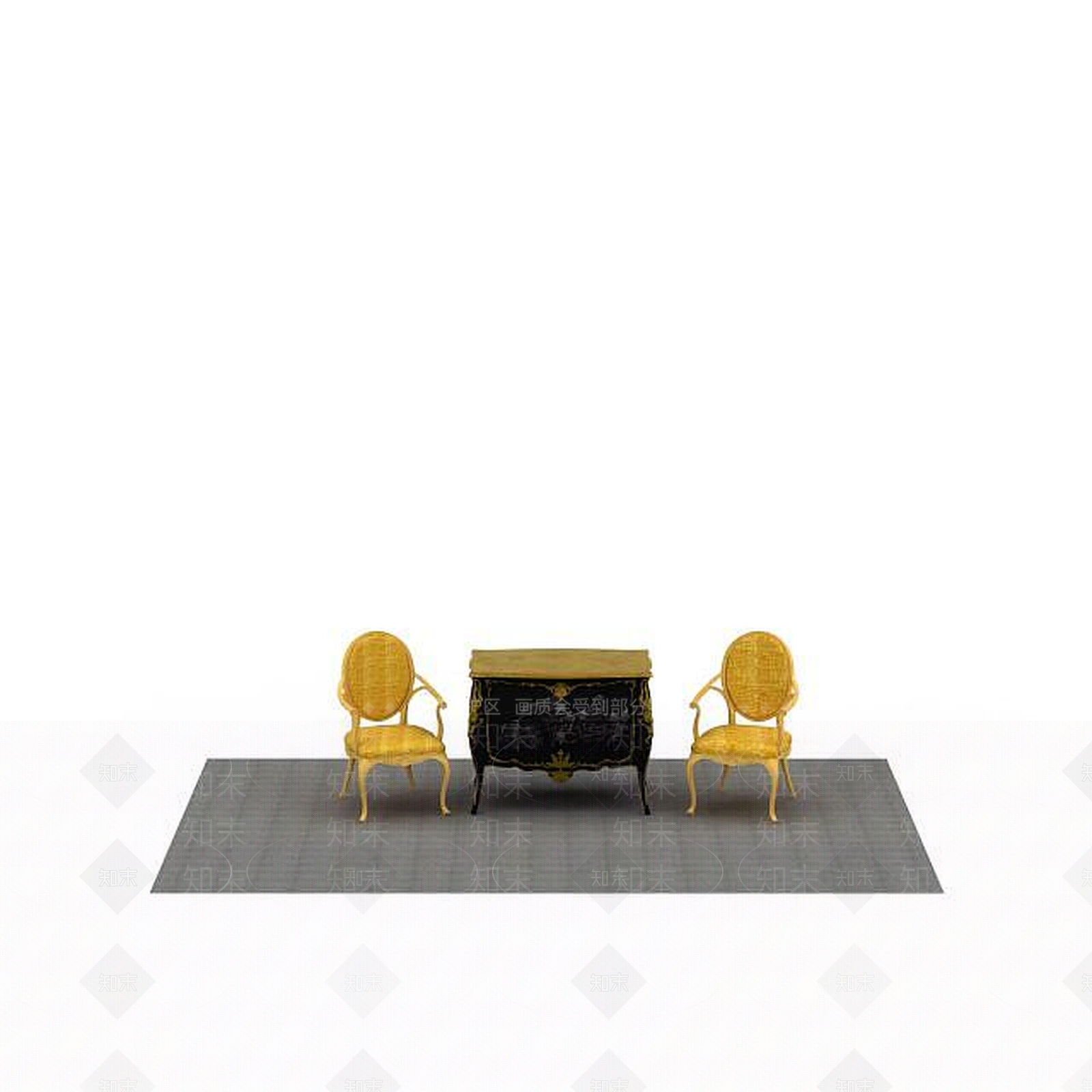现代书桌椅3D模型下载【ID:1194816887】