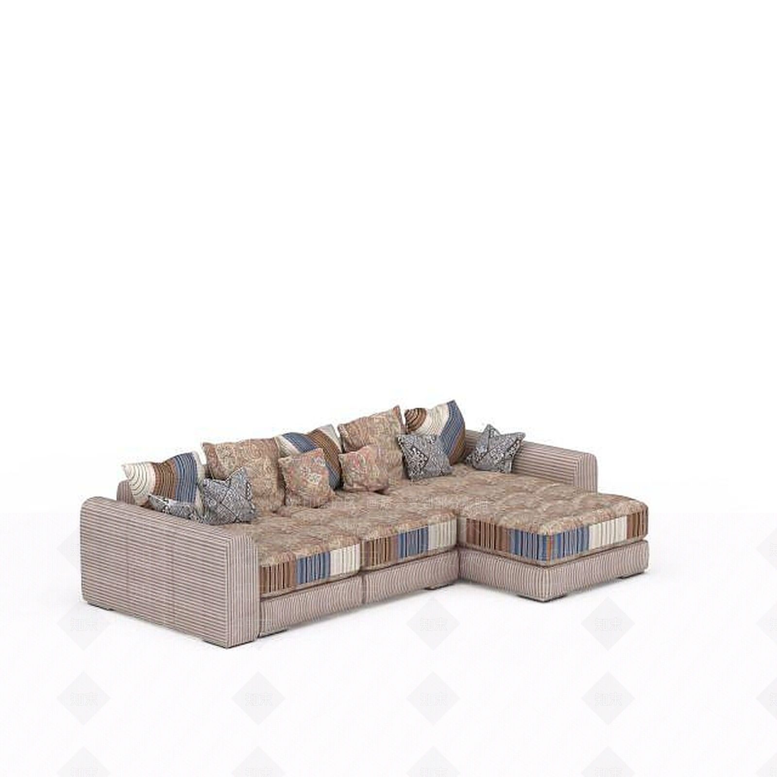 现代双人沙发3D模型下载【ID:1194820722】