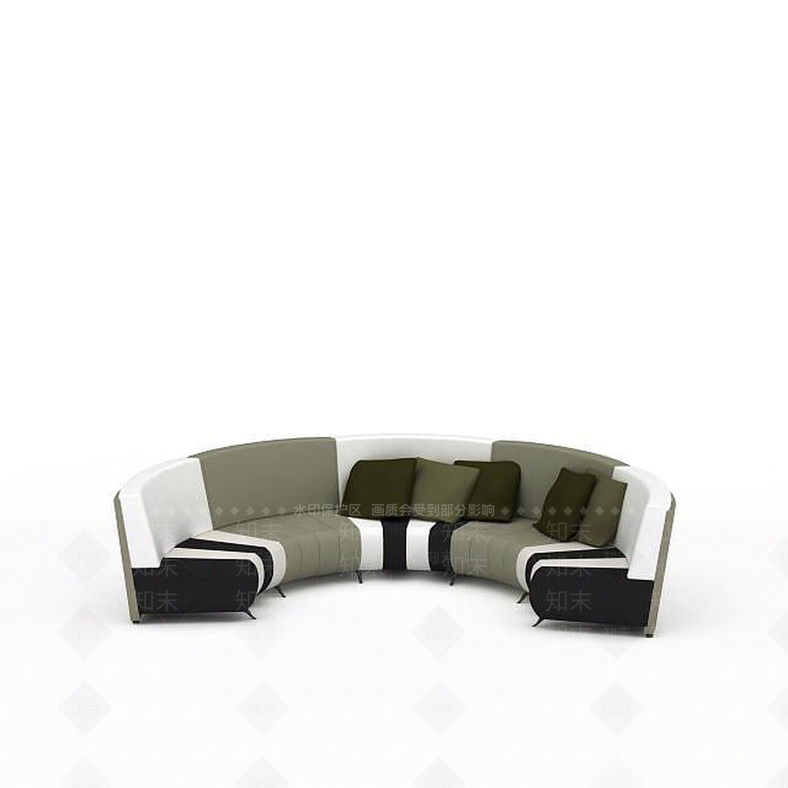 现代双人沙发3D模型下载【ID:1198917995】
