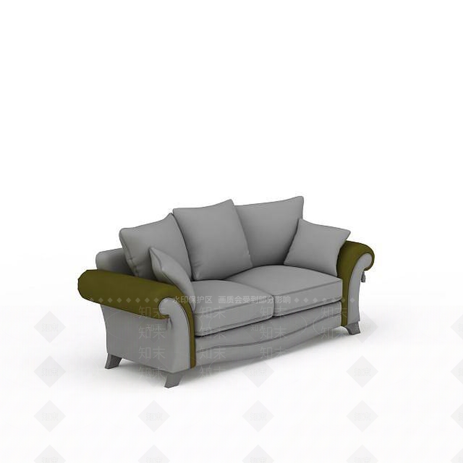 现代双人沙发3D模型下载【ID:1198917832】