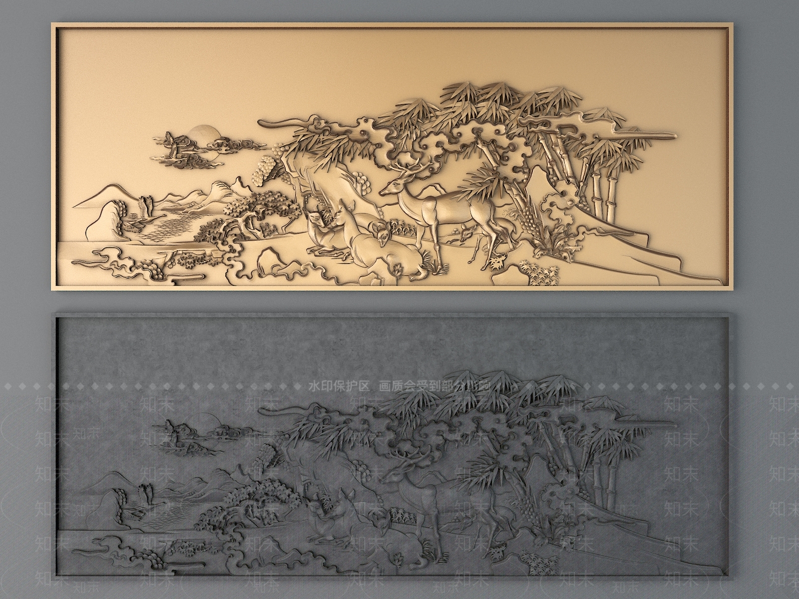中式雕花3D模型下载【ID:1194826725】