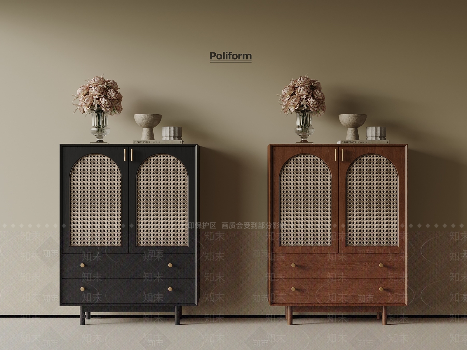法式中古玄关柜3D模型下载【ID:1194827552】
