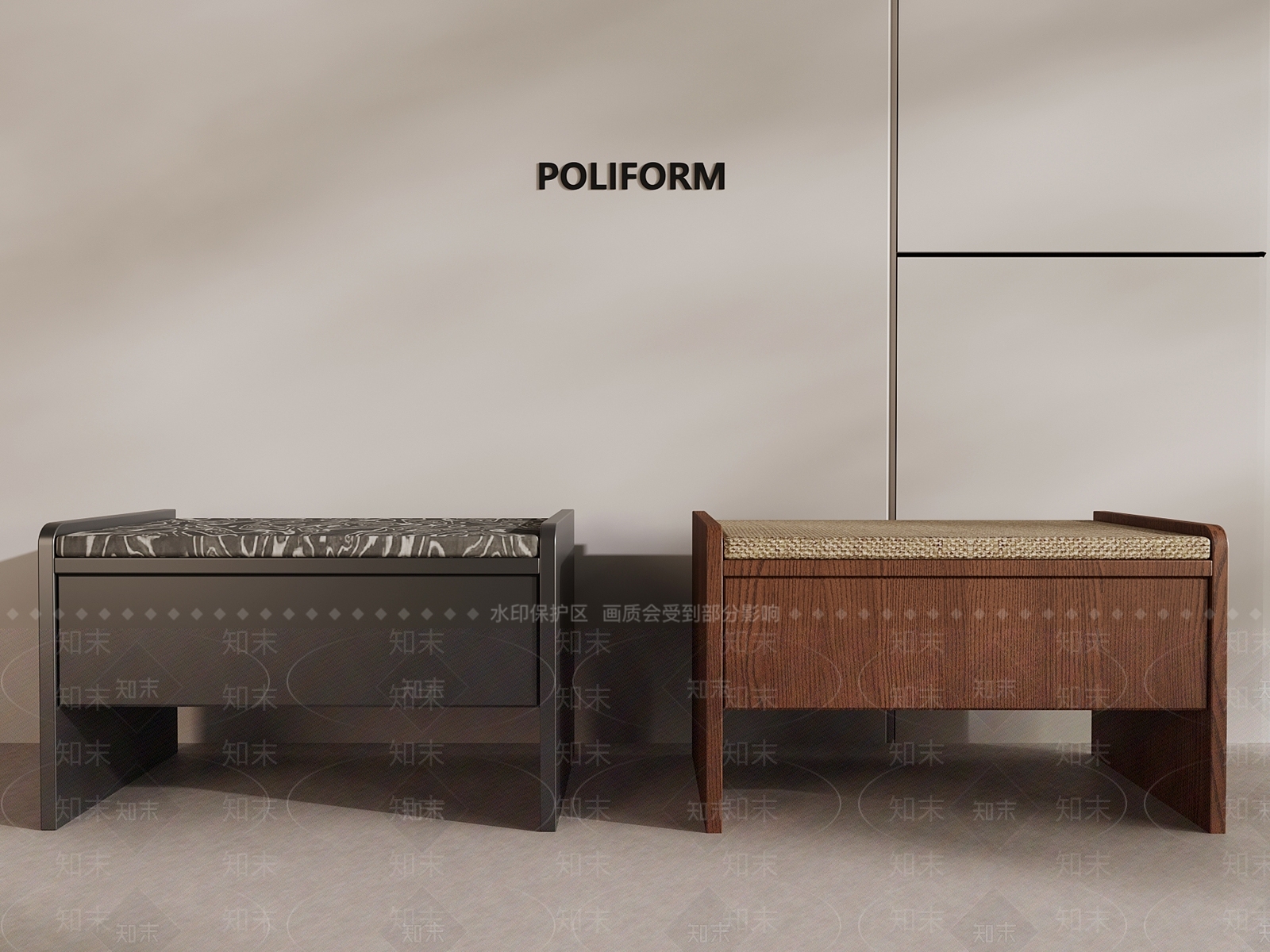 中古沙发凳3D模型下载【ID:1194828231】