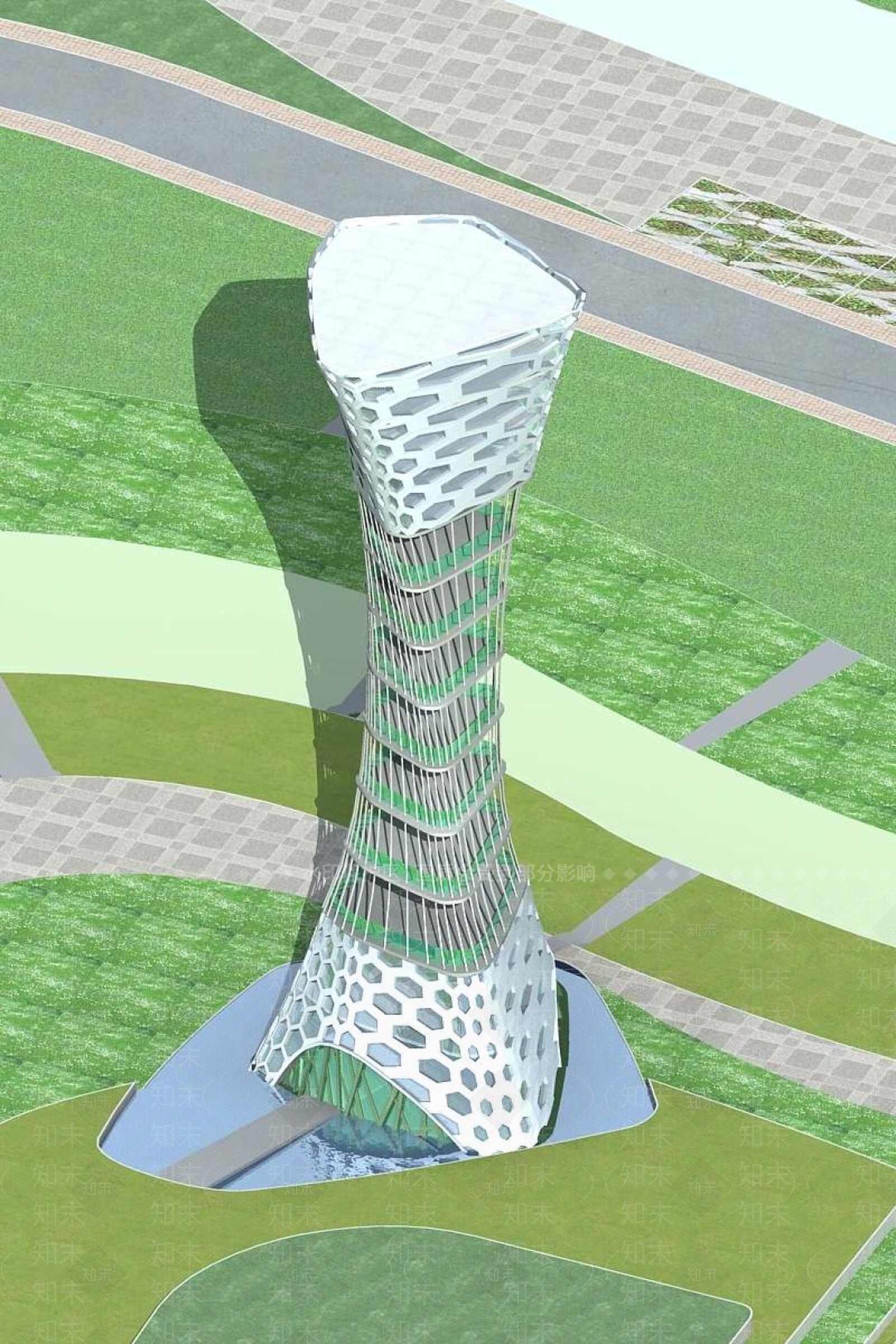 现代艺术风格建筑3D模型下载【ID:1194828470】