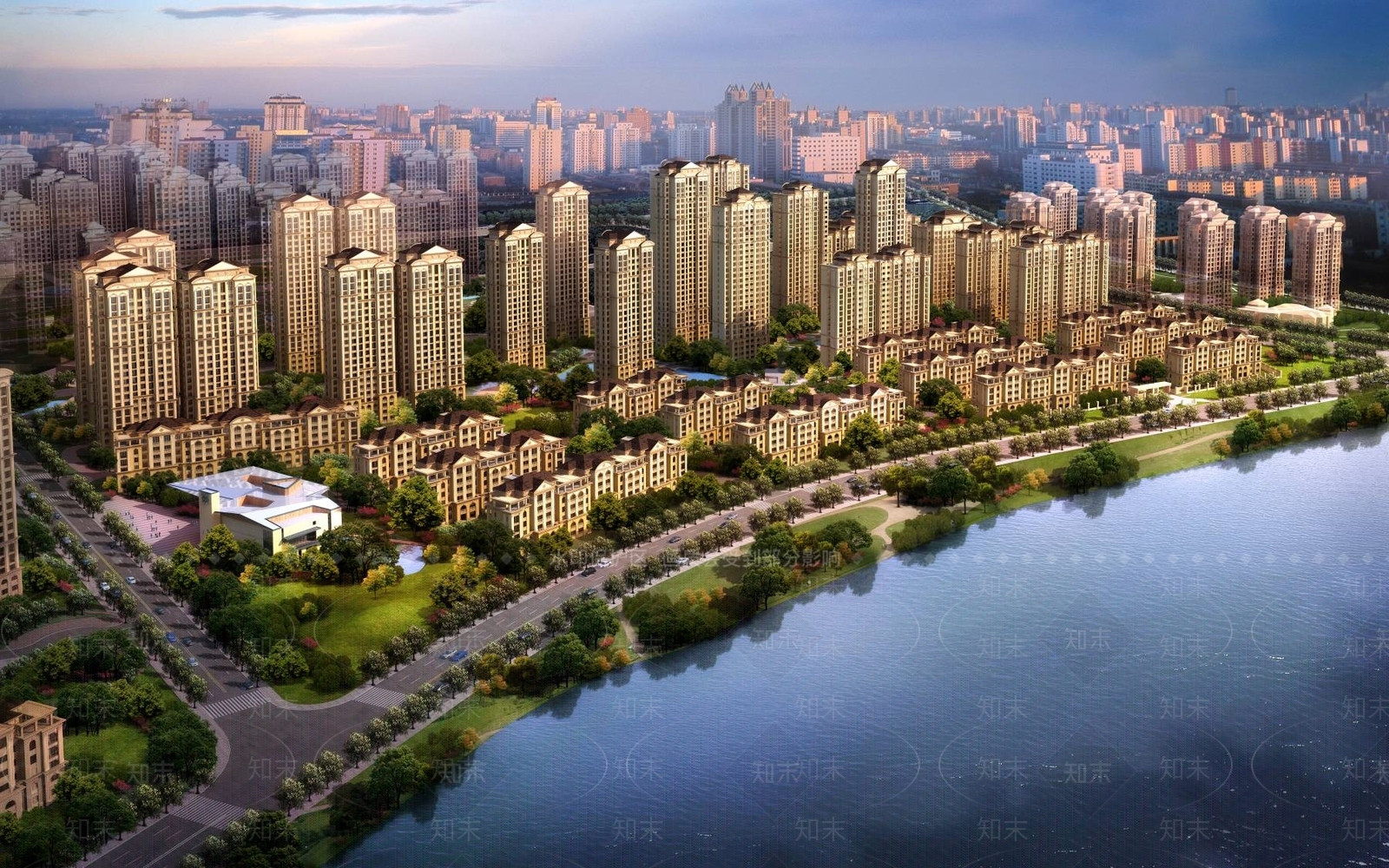 欧式高层住宅3D模型下载【ID:1194828683】