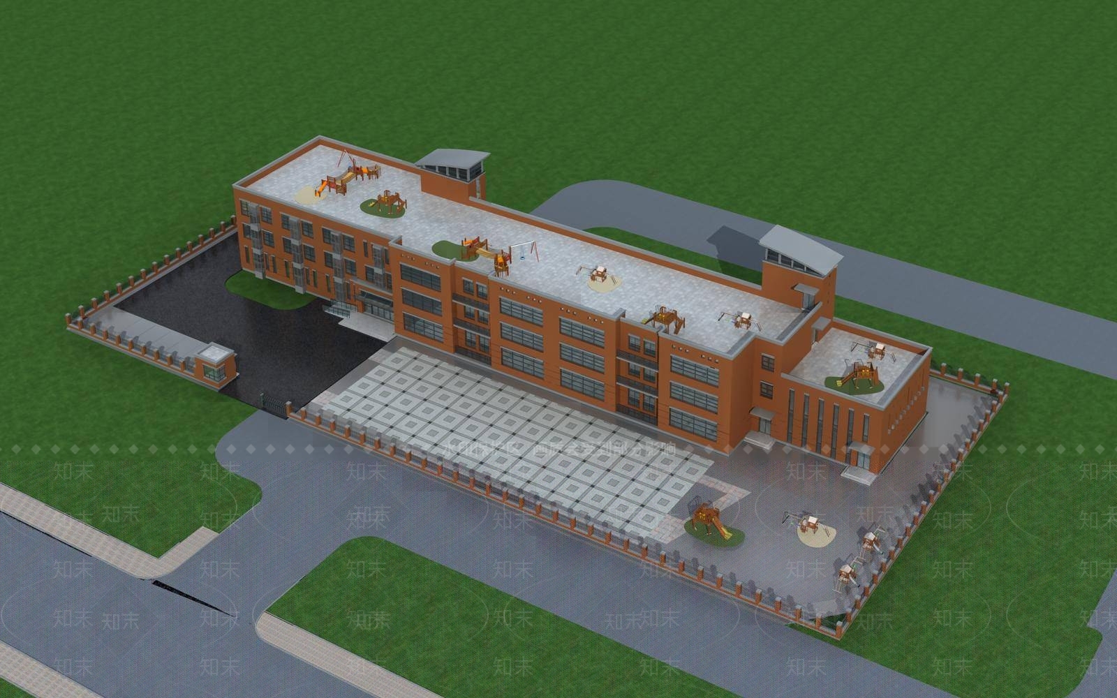 现代幼儿园3D模型下载【ID:1194829072】