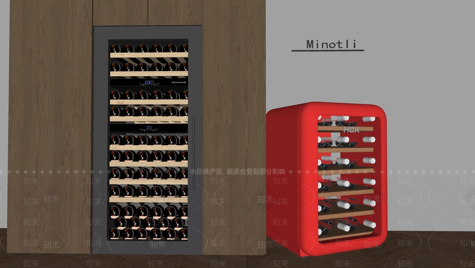 现代轻奢酒柜SU模型下载【ID:1194831164】