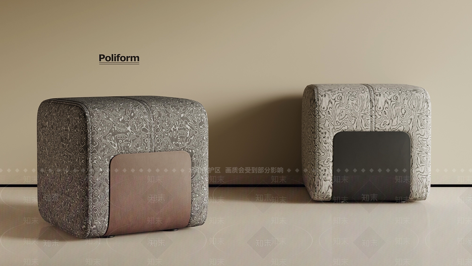 现代意式沙发凳SU模型下载【ID:1194831880】