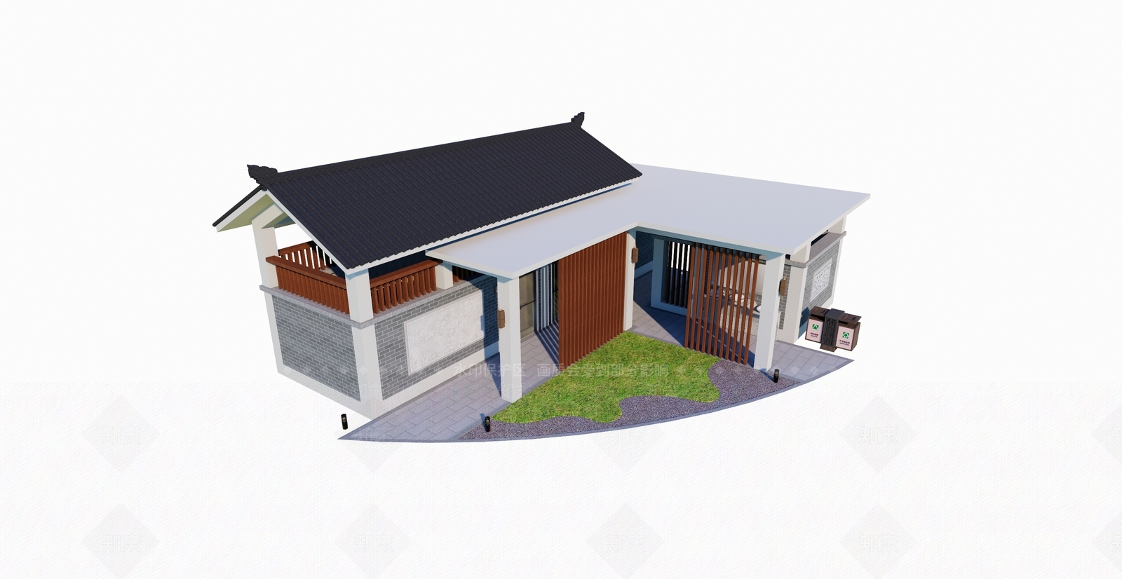 现代其他景观小建筑SU模型下载【ID:1194834546】