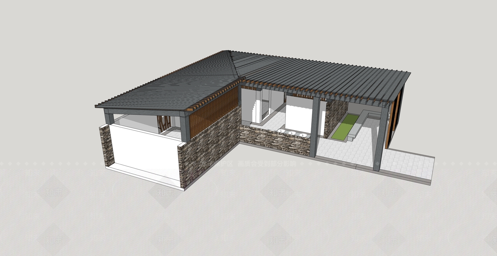 现代其他景观小建筑SU模型下载【ID:1194835578】