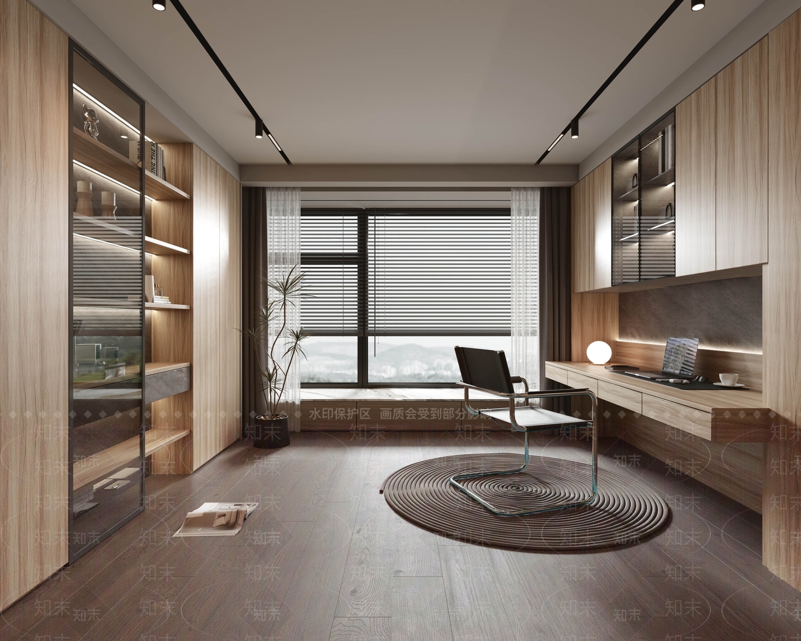 现代意式书房3D模型下载【ID:1194835094】