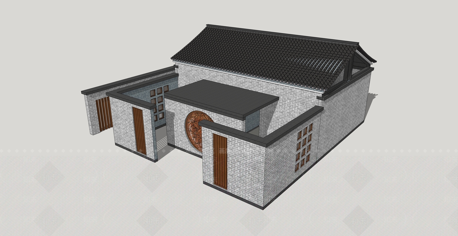 新中式其他景观小建筑SU模型下载【ID:1194835849】