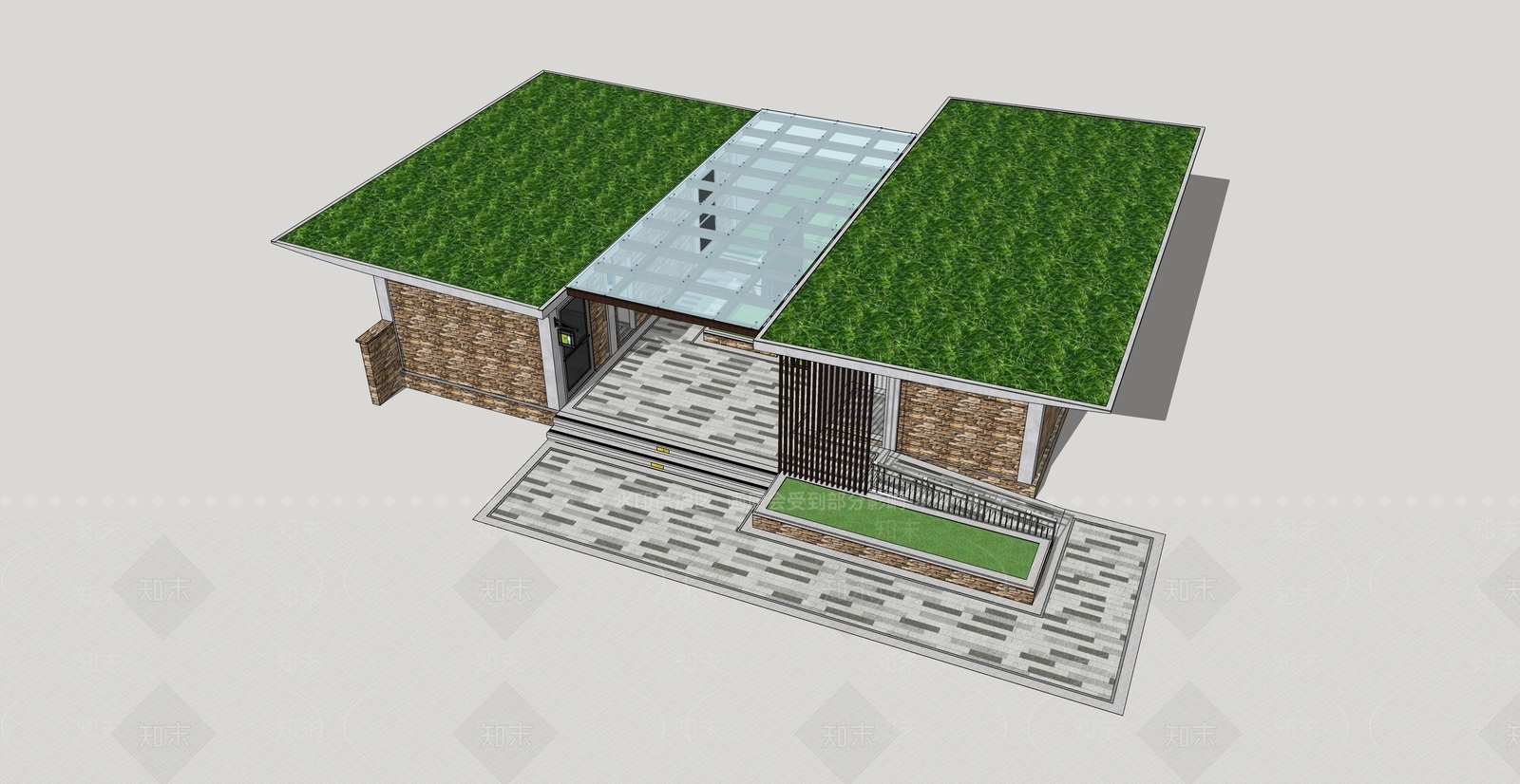 新中式现代其他景观小建筑SU模型下载【ID:1194835988】