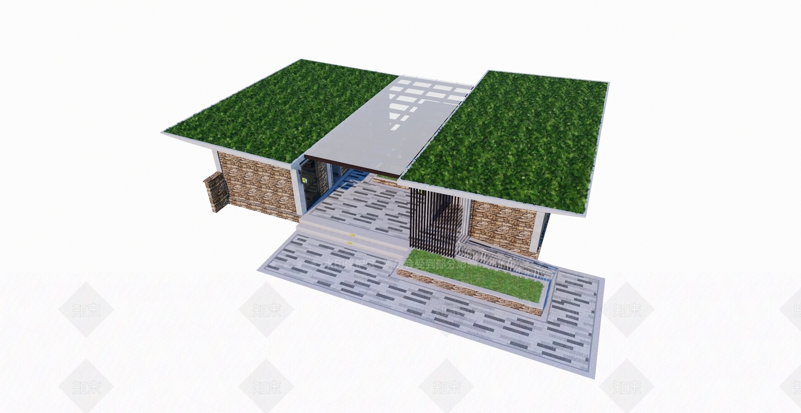新中式现代其他景观小建筑SU模型下载【ID:1194835988】