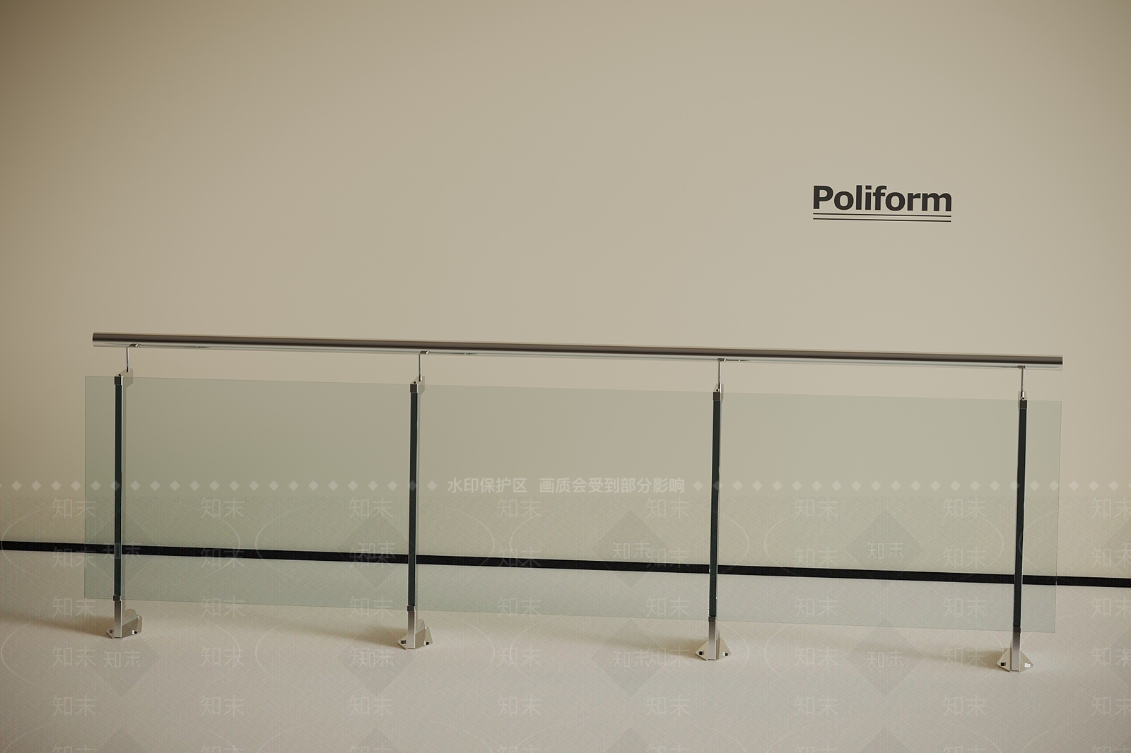 现代栏杆3D模型下载【ID:1194840245】