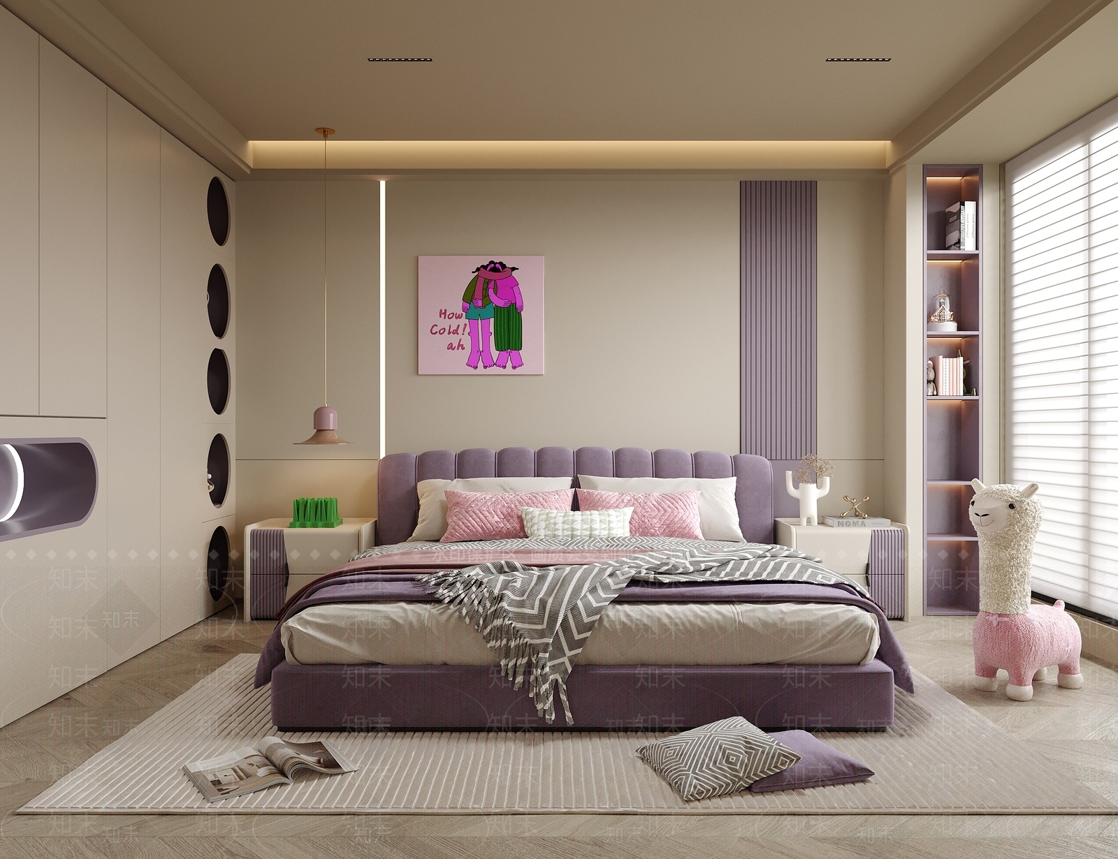 现代女孩房3D模型下载【ID:1194842389】