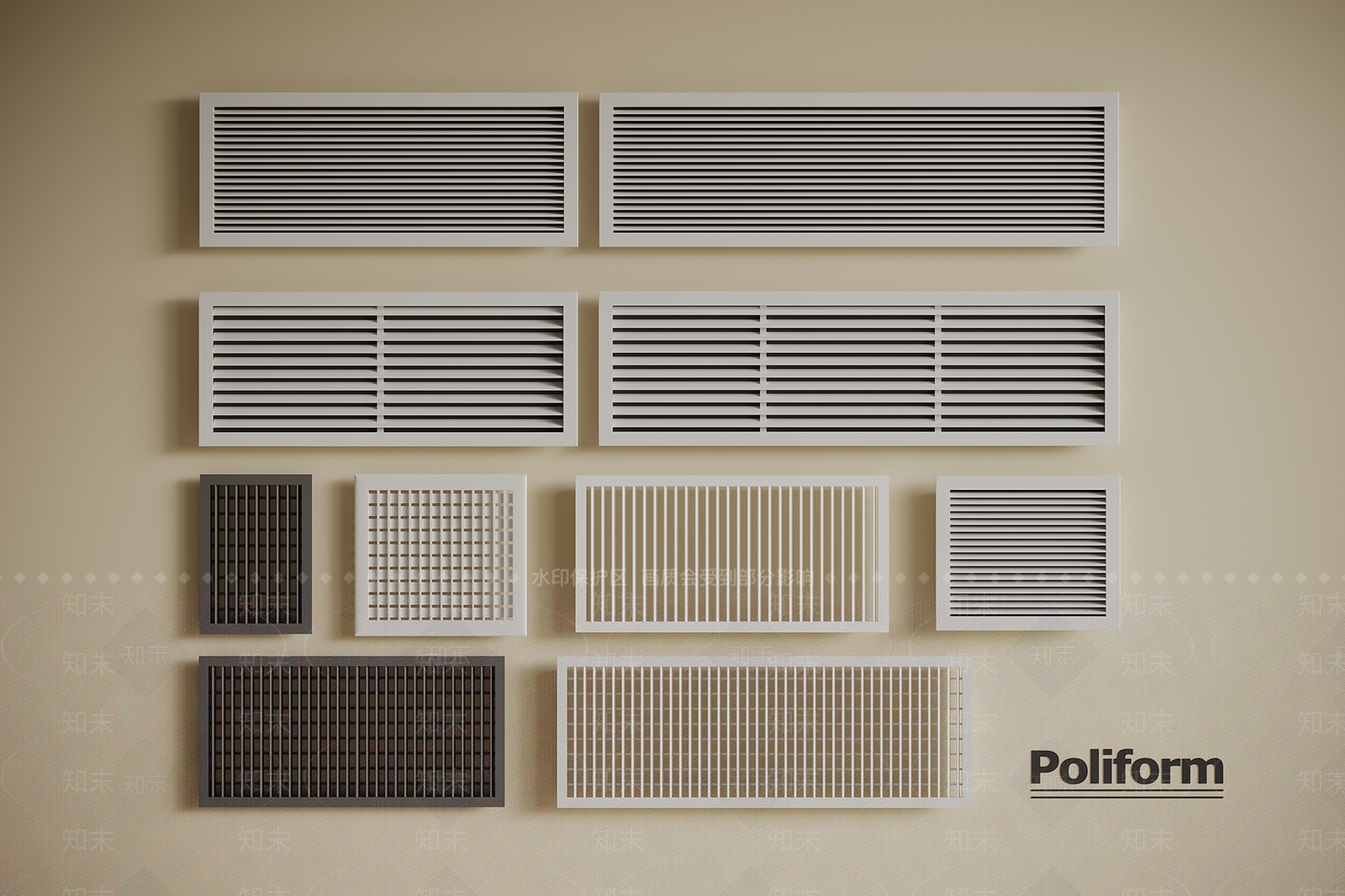 空调出风口SU模型下载【ID:1194843314】