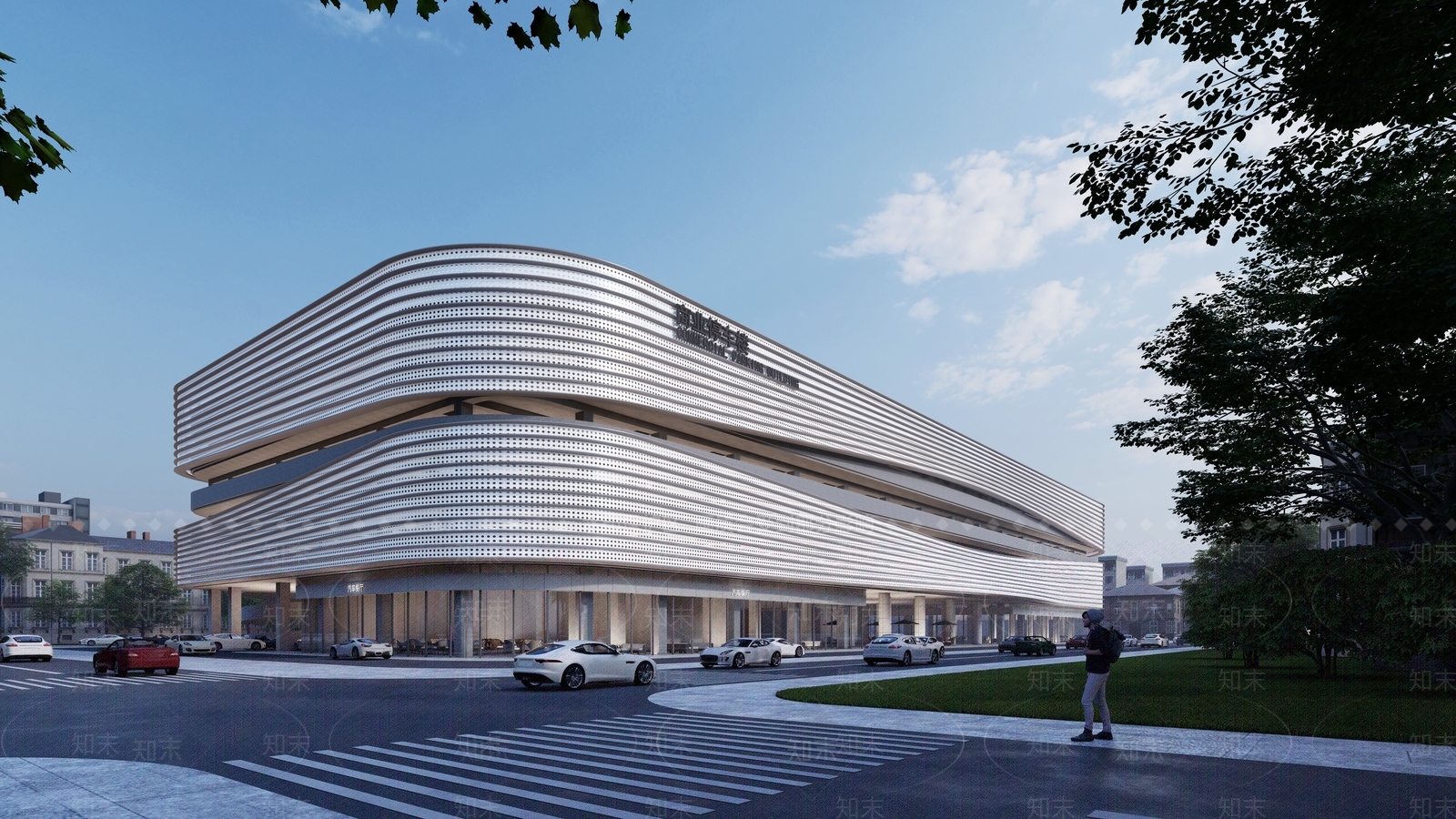 现代停车场SU模型下载【ID:1194843879】