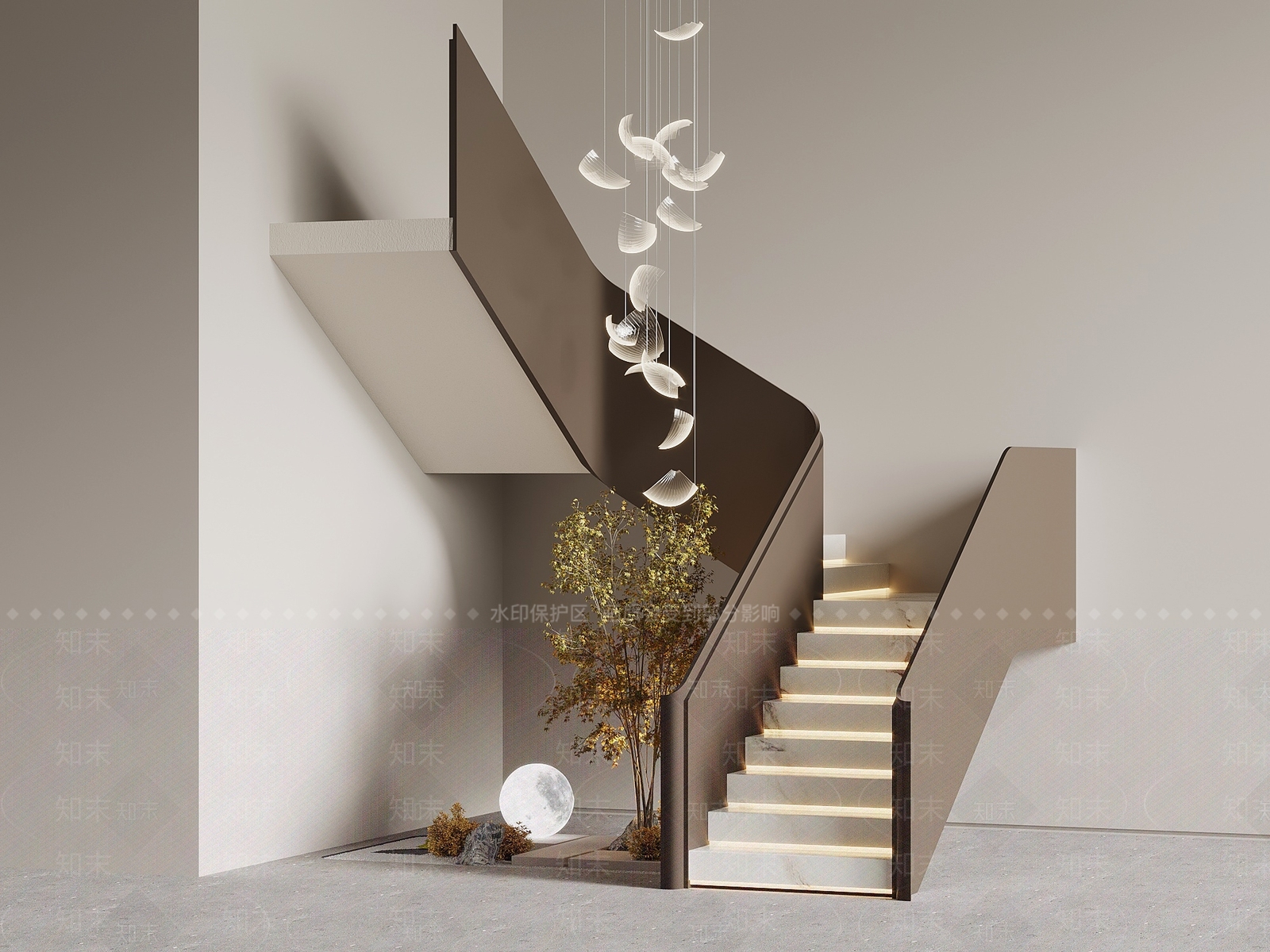 现代楼梯3D模型下载【ID:1194845078】