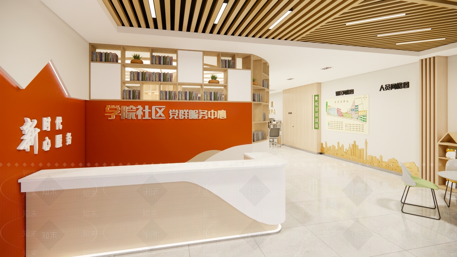 现代办公大堂SU模型下载【ID:1194849131】