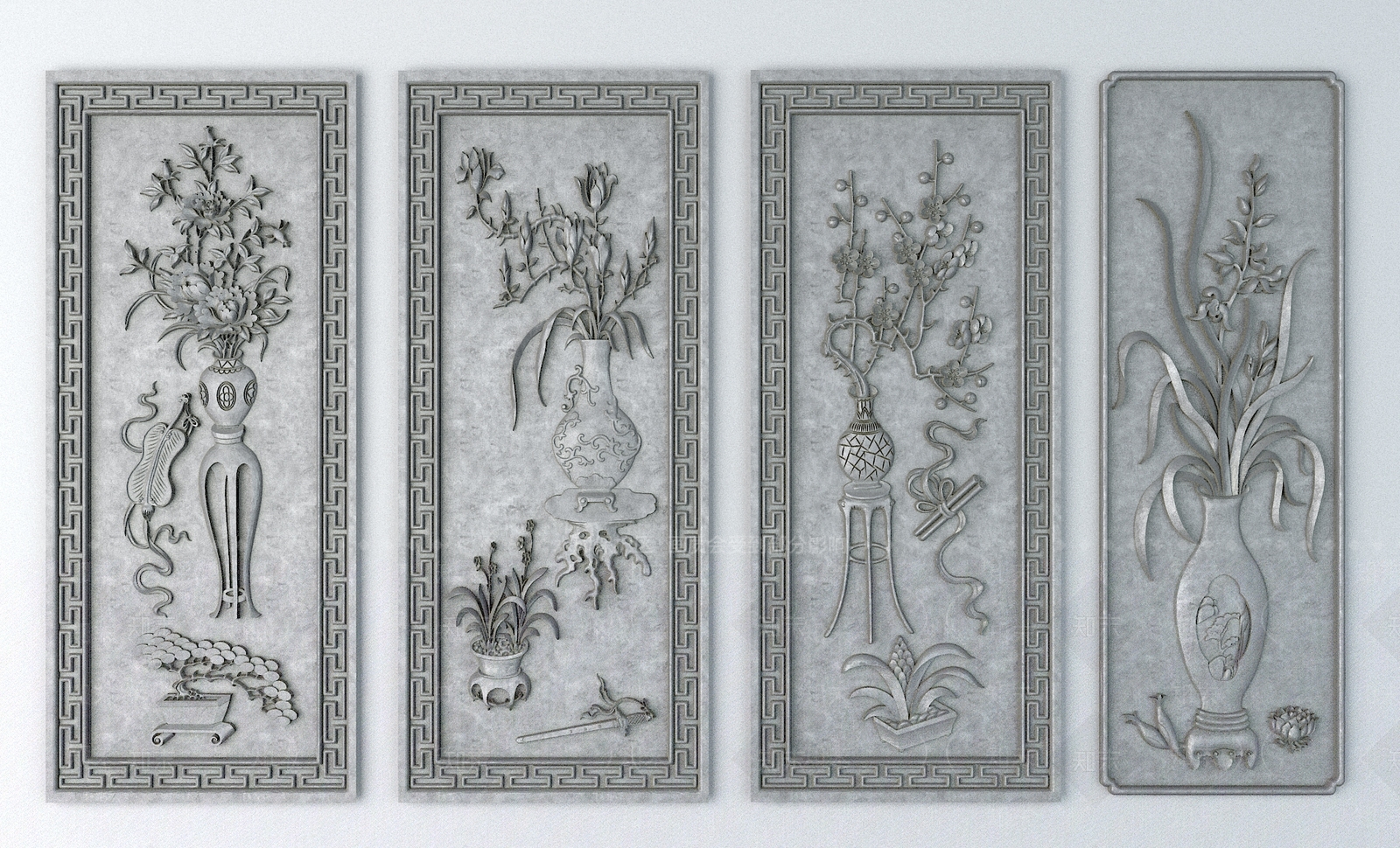 中式雕花3D模型下载【ID:1194849830】