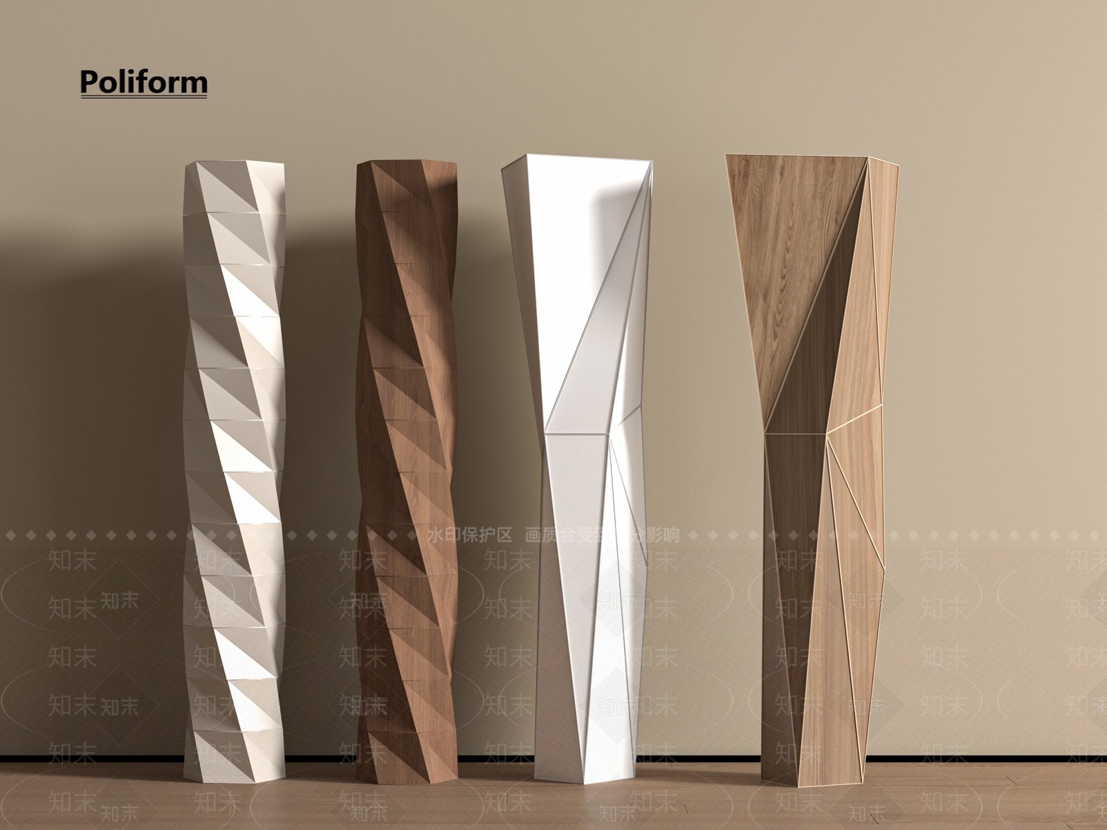 现代柱子3D模型下载【ID:1194850028】