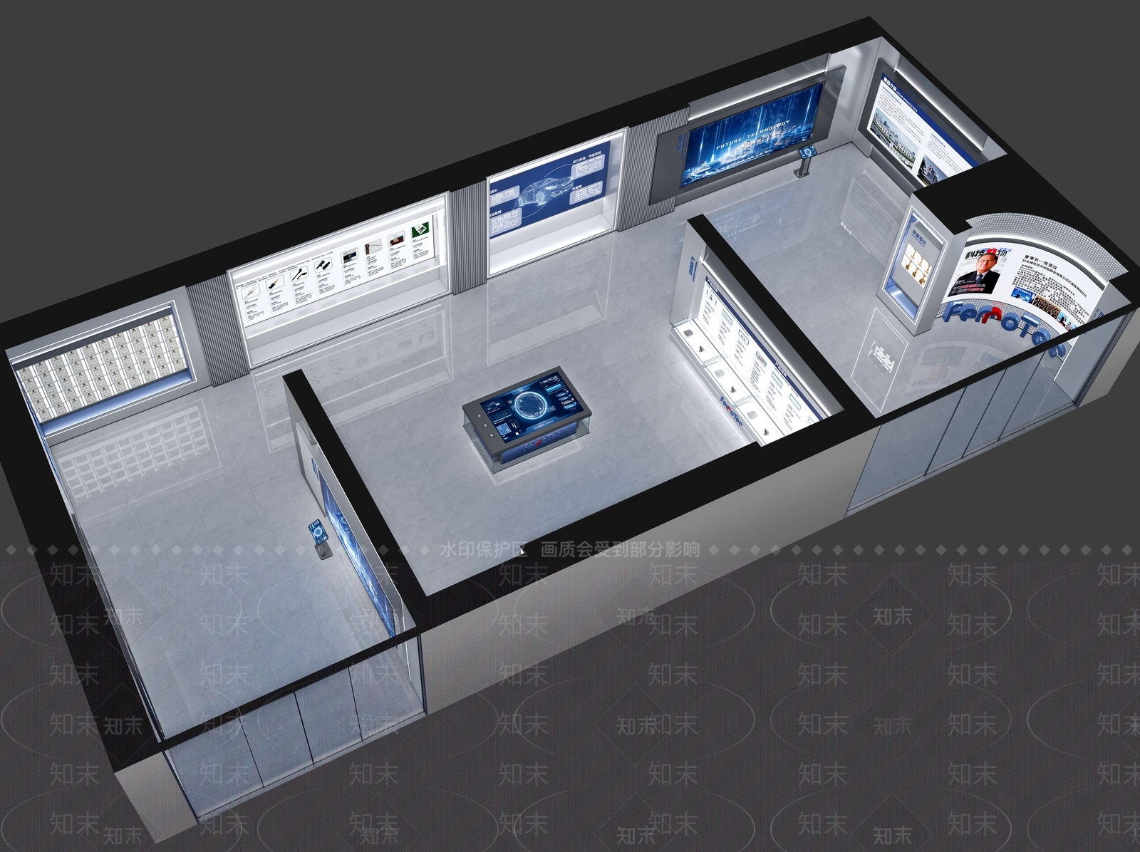现代科技展厅SU模型下载【ID:1194858015】
