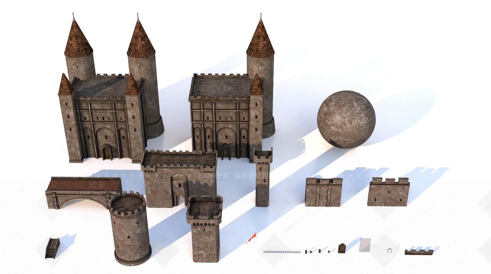 欧式古建3D模型下载【ID:1194858362】