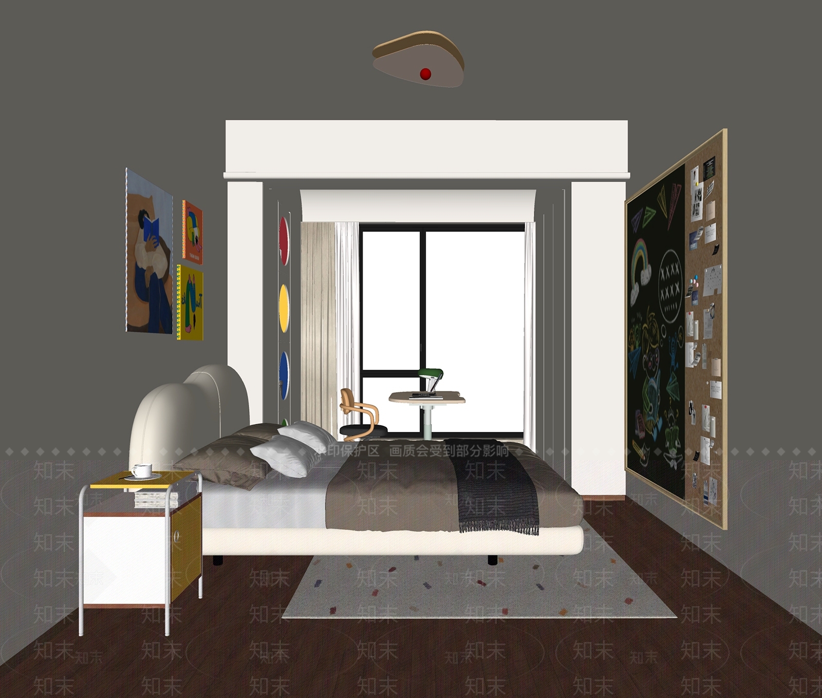 现代通用儿童房SU模型下载【ID:1194861069】